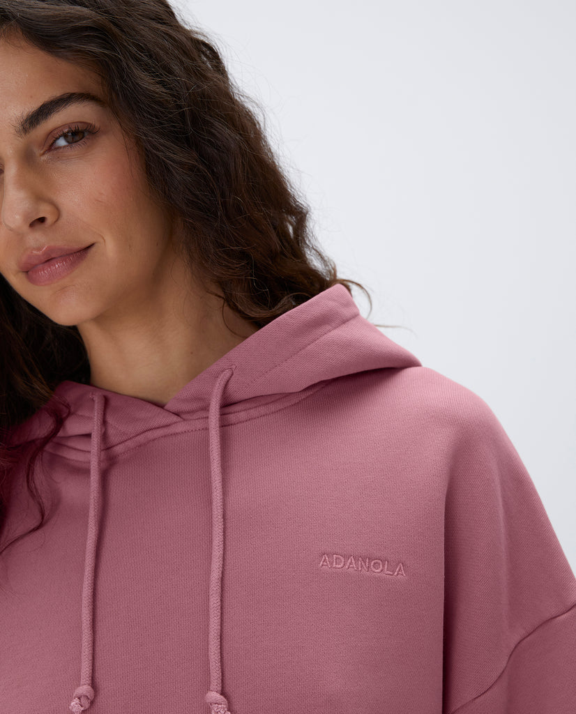 Washed Boxy Hoodie Dusty Pink