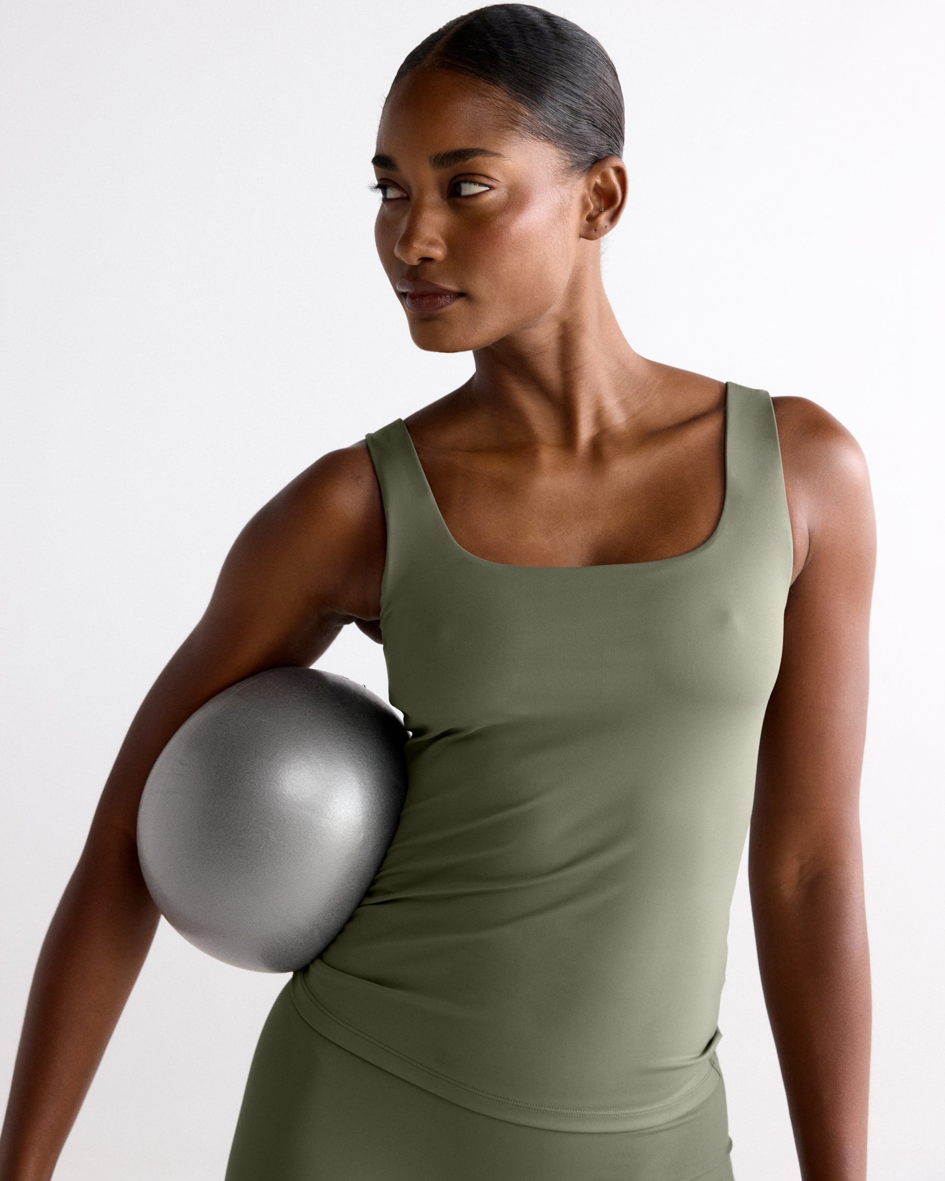 Women's Ultimate Square Neck Top - Olive | Adanola – Adanola