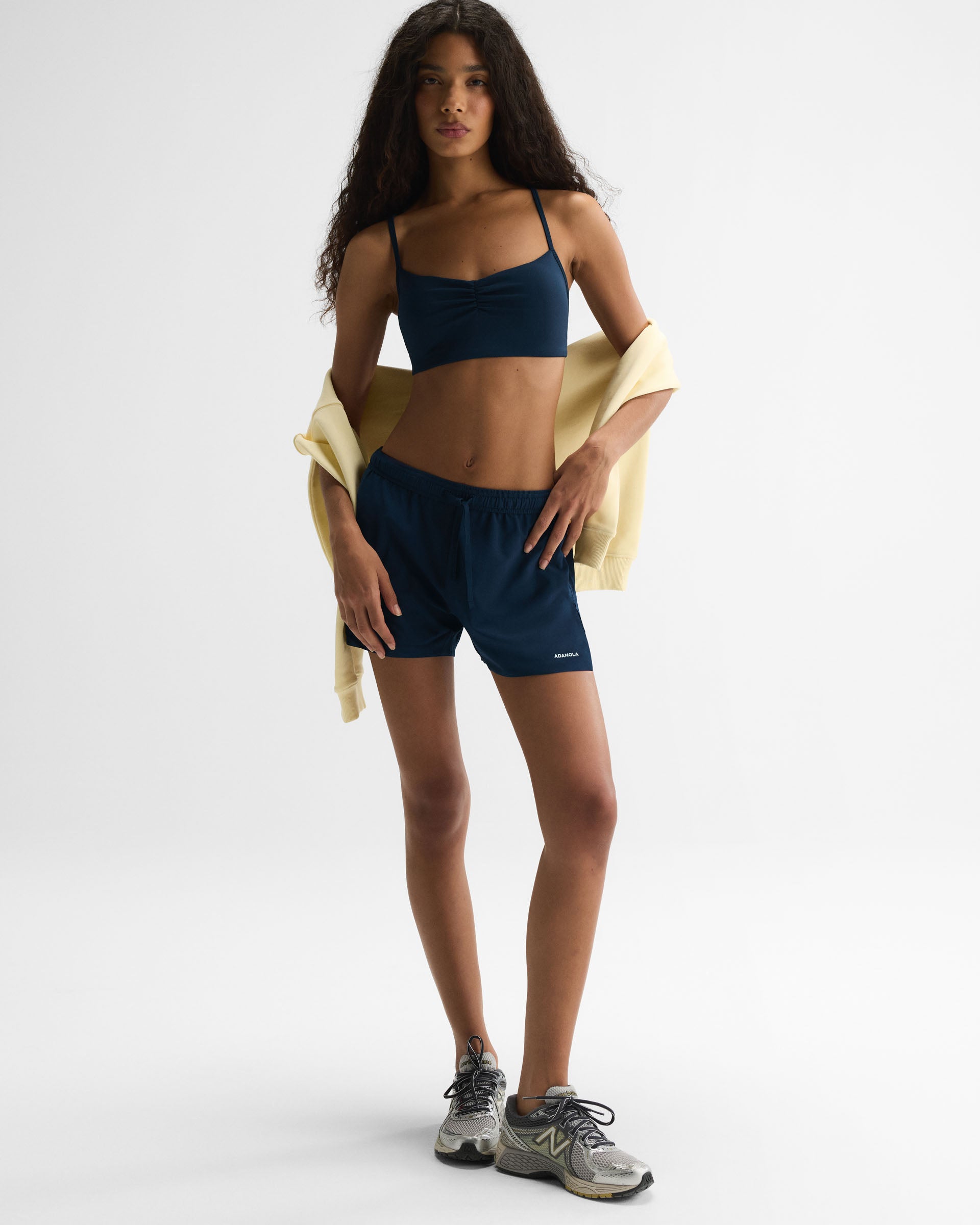 A.D.A.N ウールペインターショーツ　NAVY L Women's Active Hybrid Shorts - Navy Blue | Adanola – Adanola