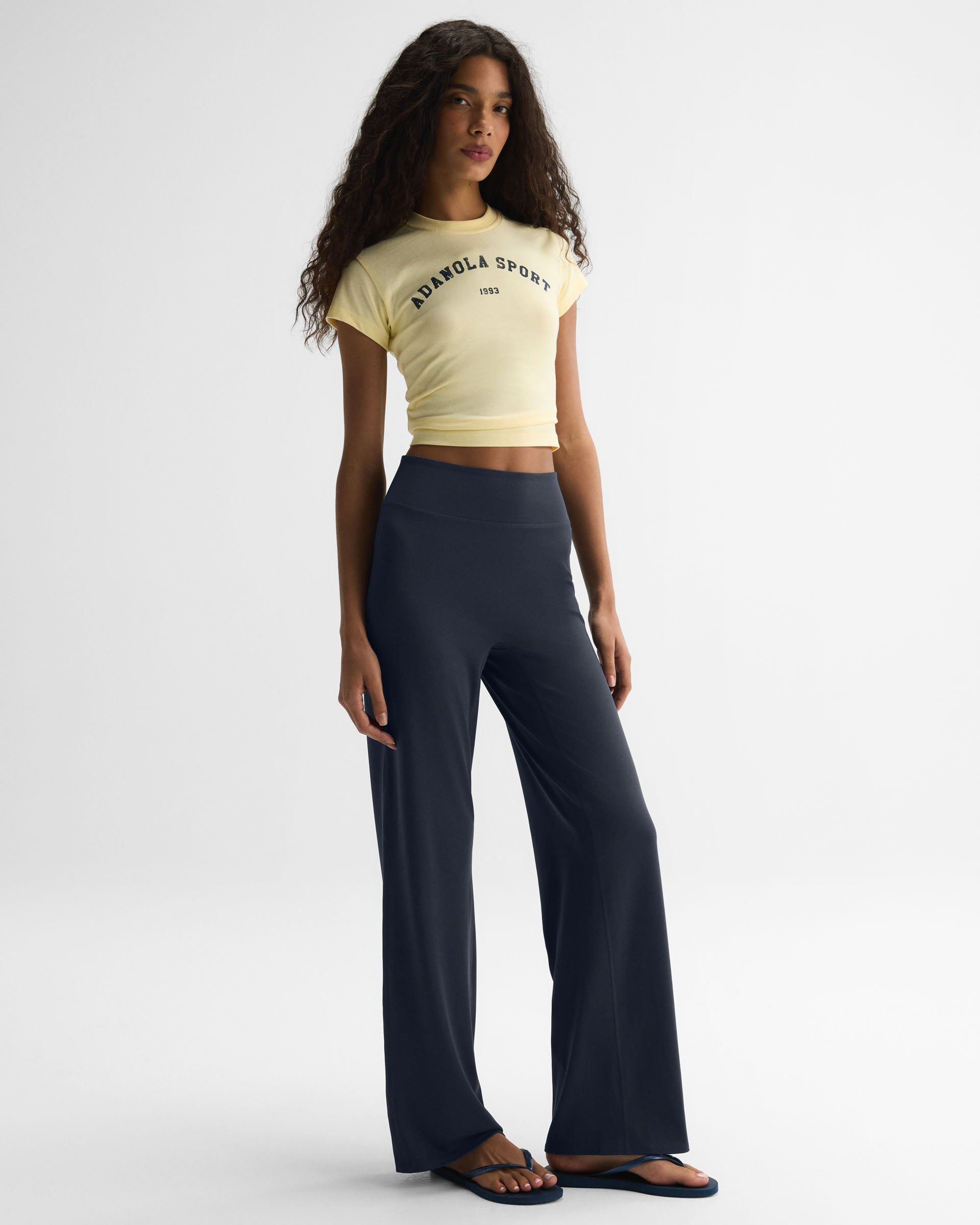 Women's Straight Leg Yoga Pants - Midnight Blue | Adanola – Adanola