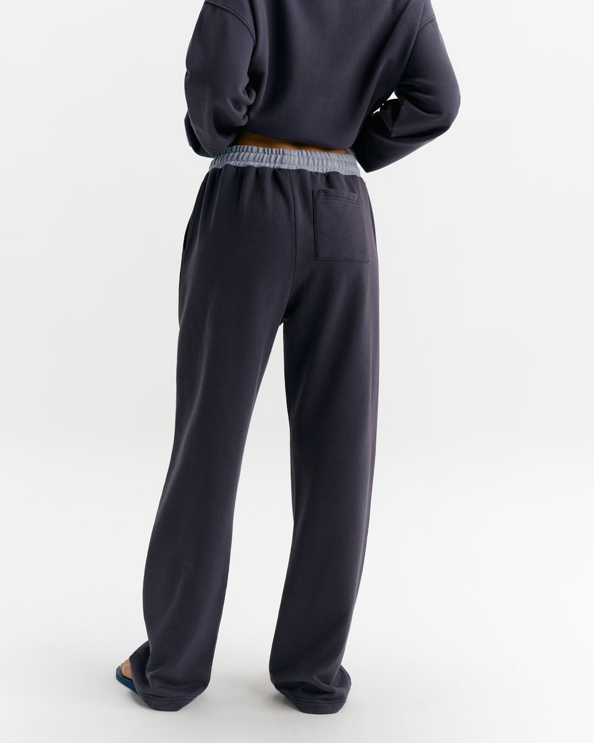 Straight Leg Sweatpants - Navy Blue