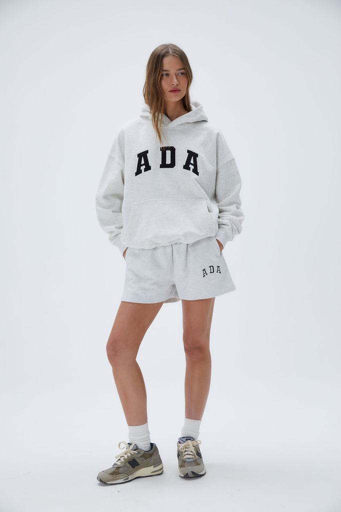 ADA Oversized Hoodie - Light Grey Melange
