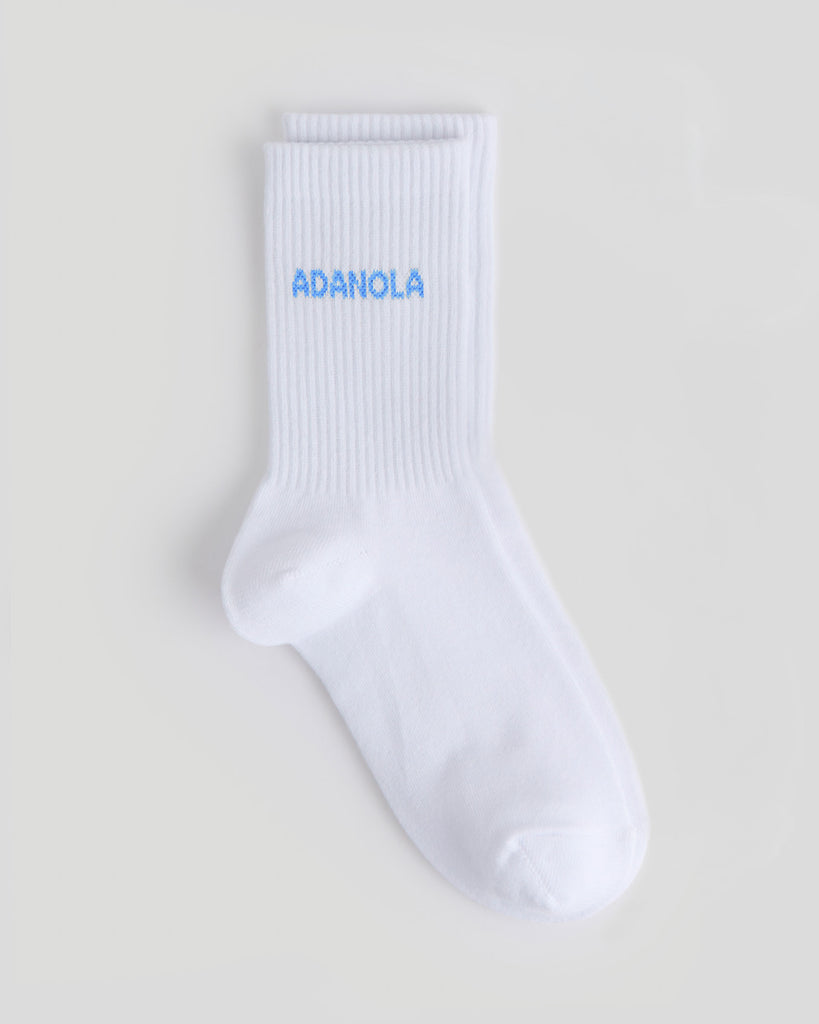 Socks - White/Ice Blue