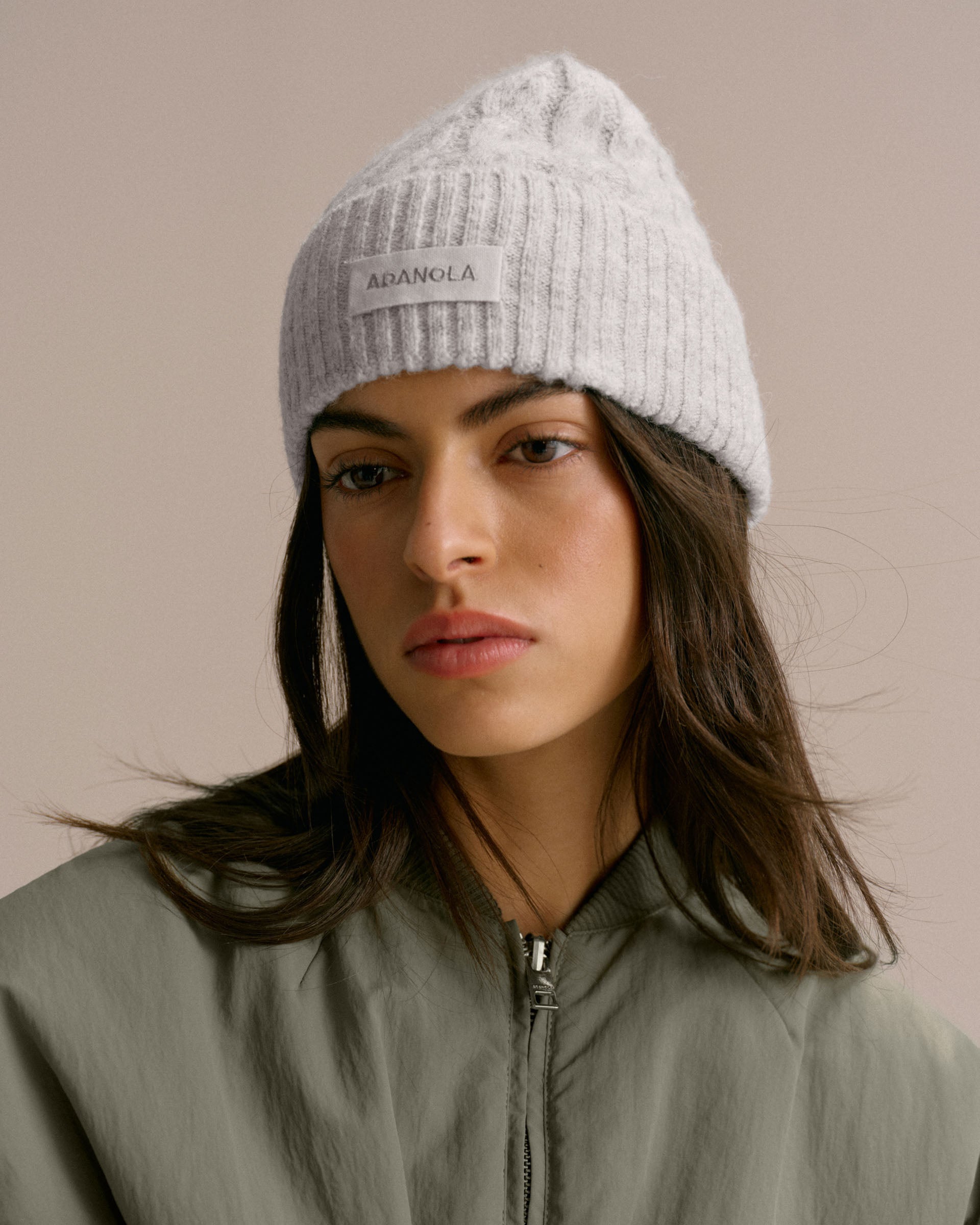New Timberland Hat & Mitten Set Women’s Gray Cable Knit Lined Beanie Hat Casual Cable Knit Beanie - Terracotta main image 4