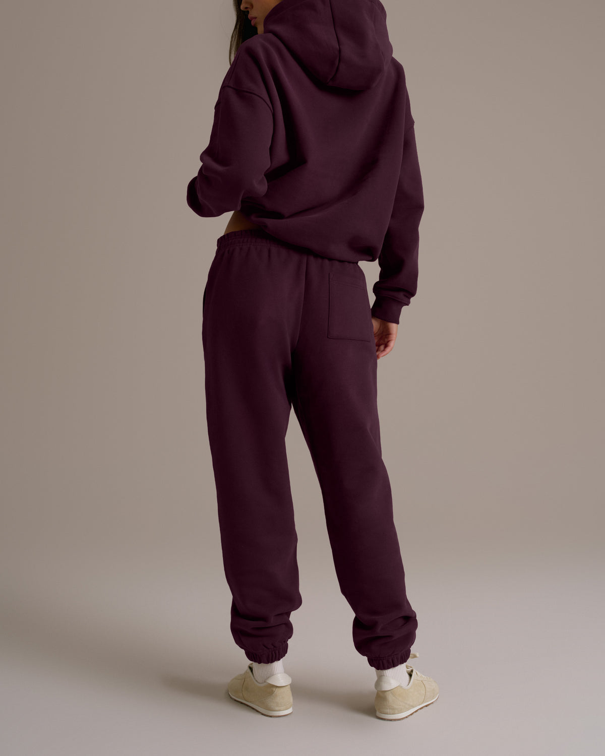 Cuffed Sweatpants - Dark Cherry