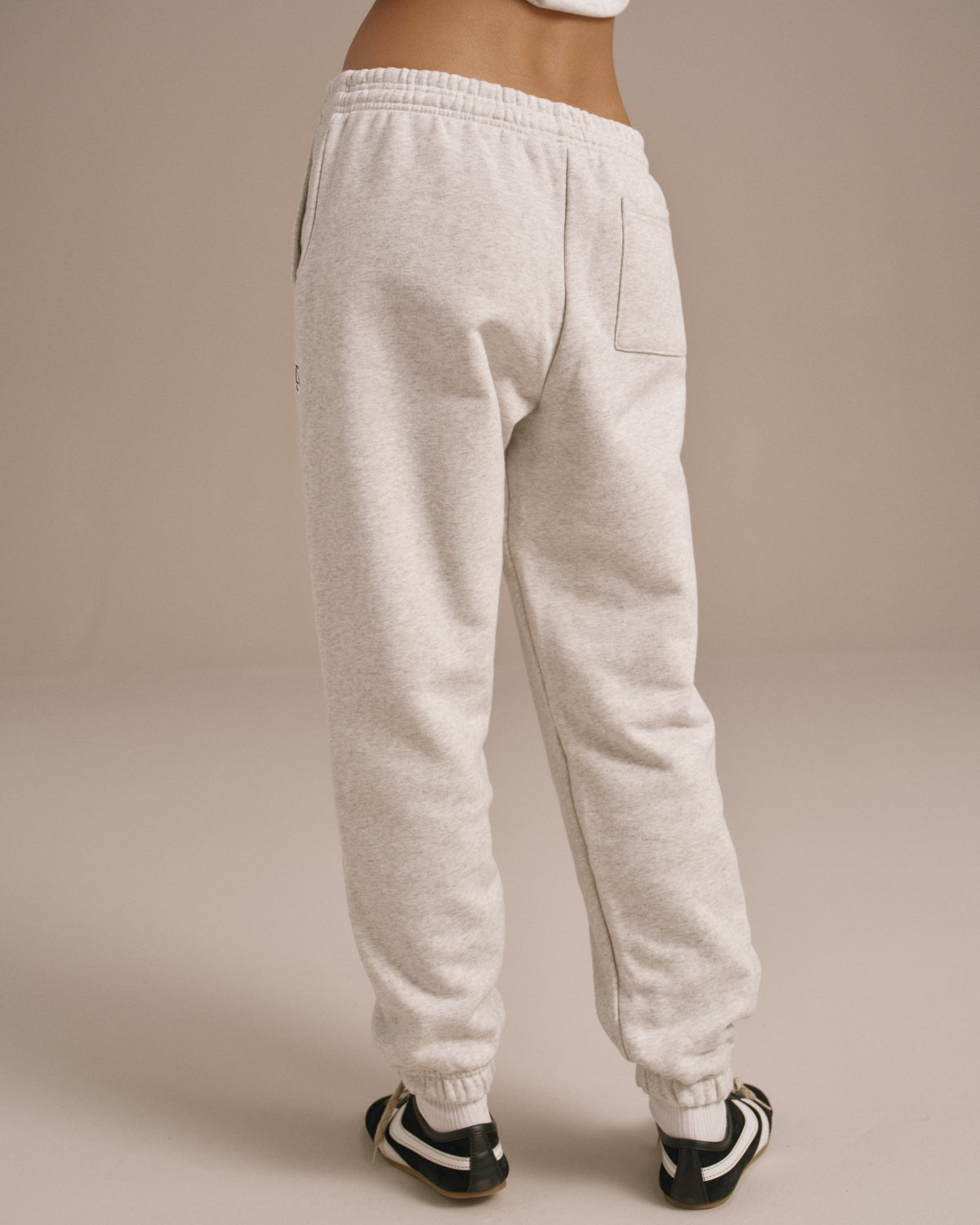 ADA Cuffed Sweatpants - Light Grey Melange