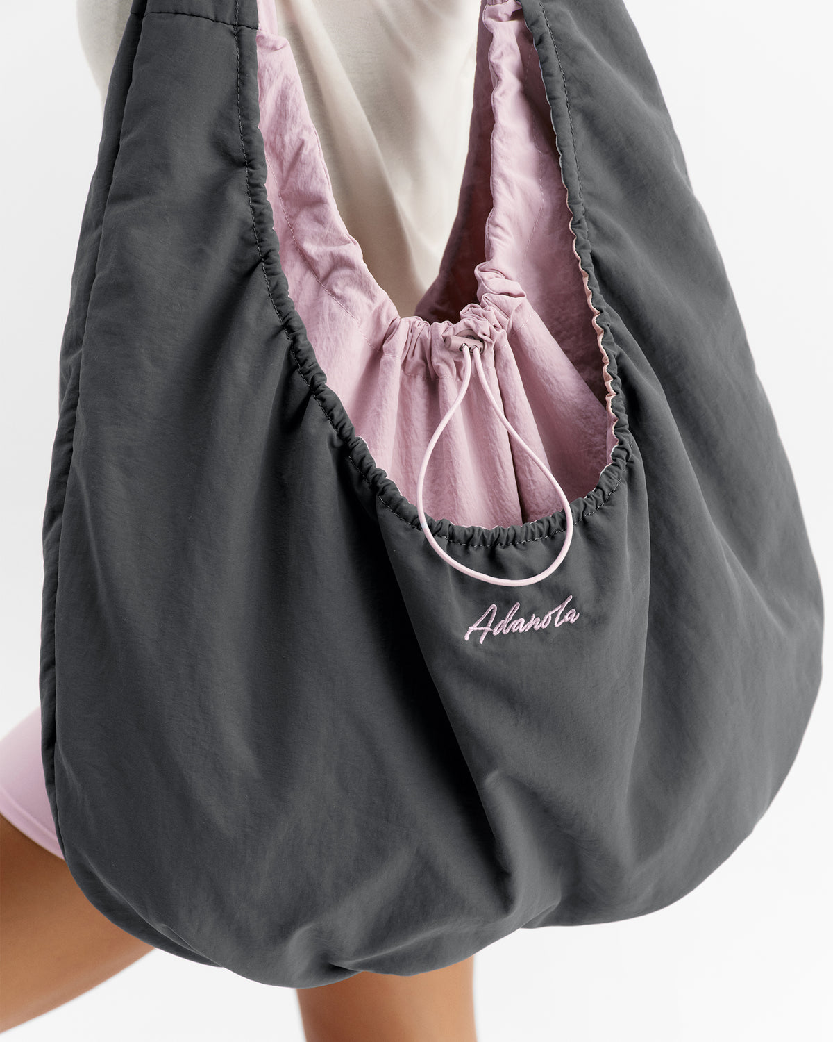 Nylon Double Layer Bag - Graphite Grey