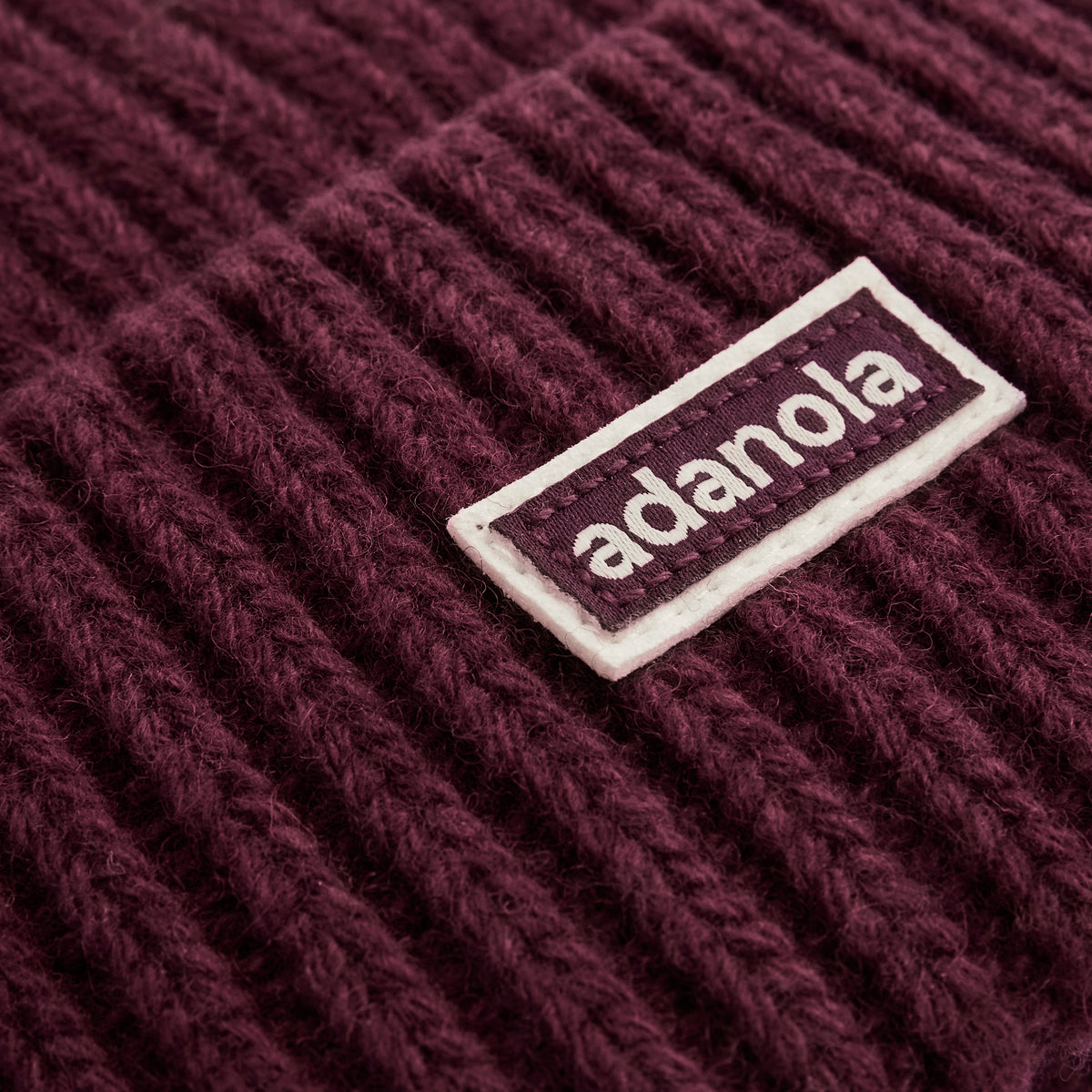Rib Knit Beanie - Damson