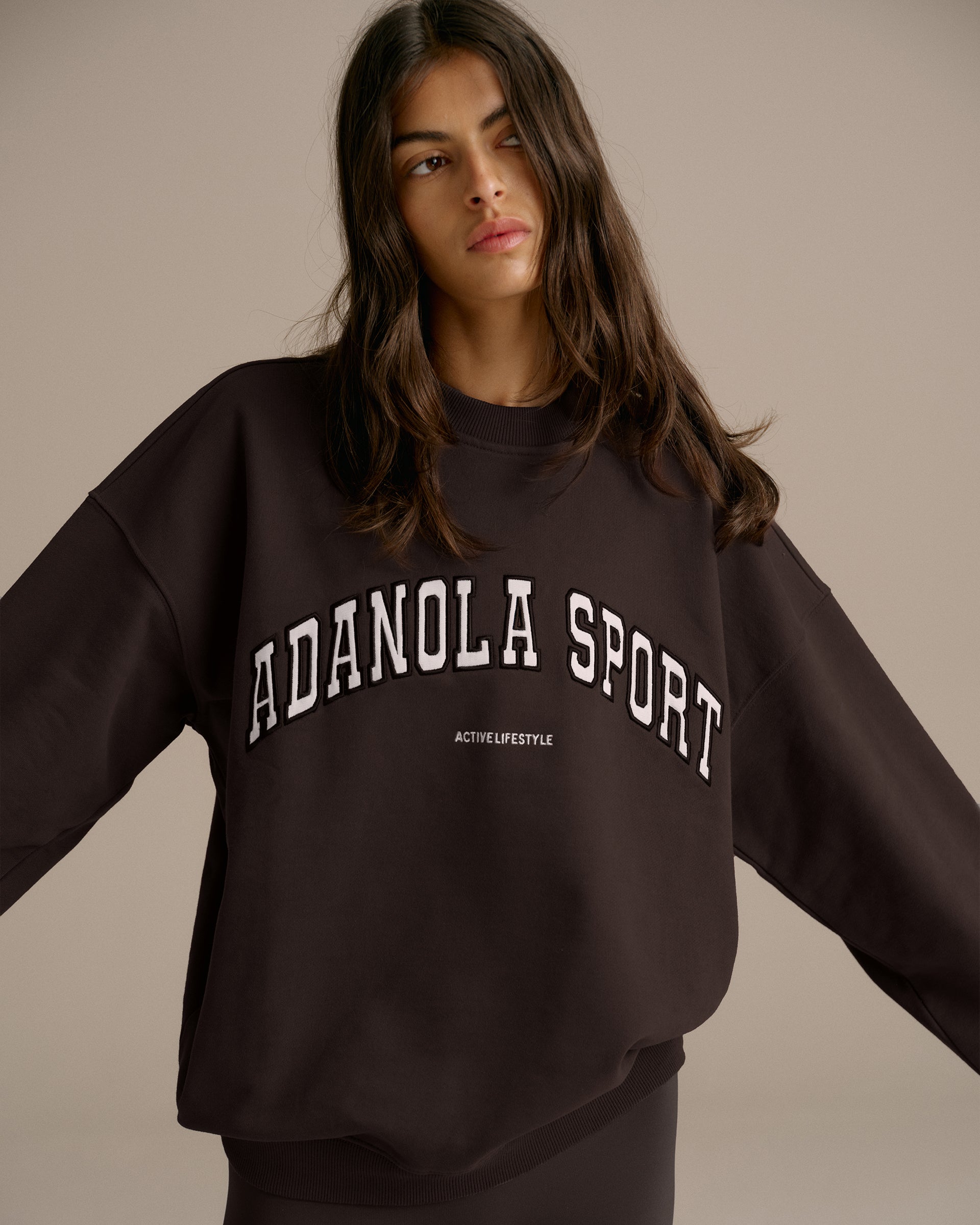 Women's Oversized Sweatshirt - Coffee Bean | Adanola – Adanola