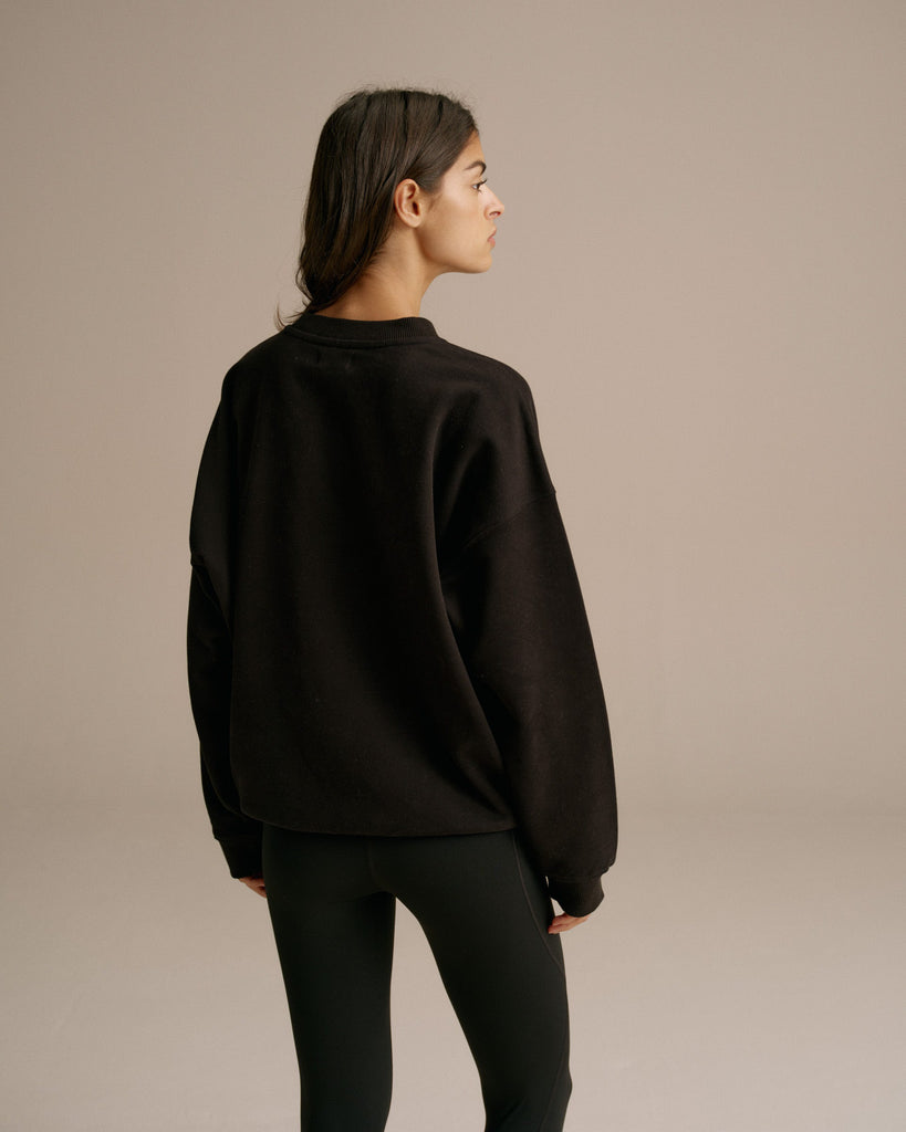 Adanola Sport Women's Black Oversized Sweatshirt | Adanola