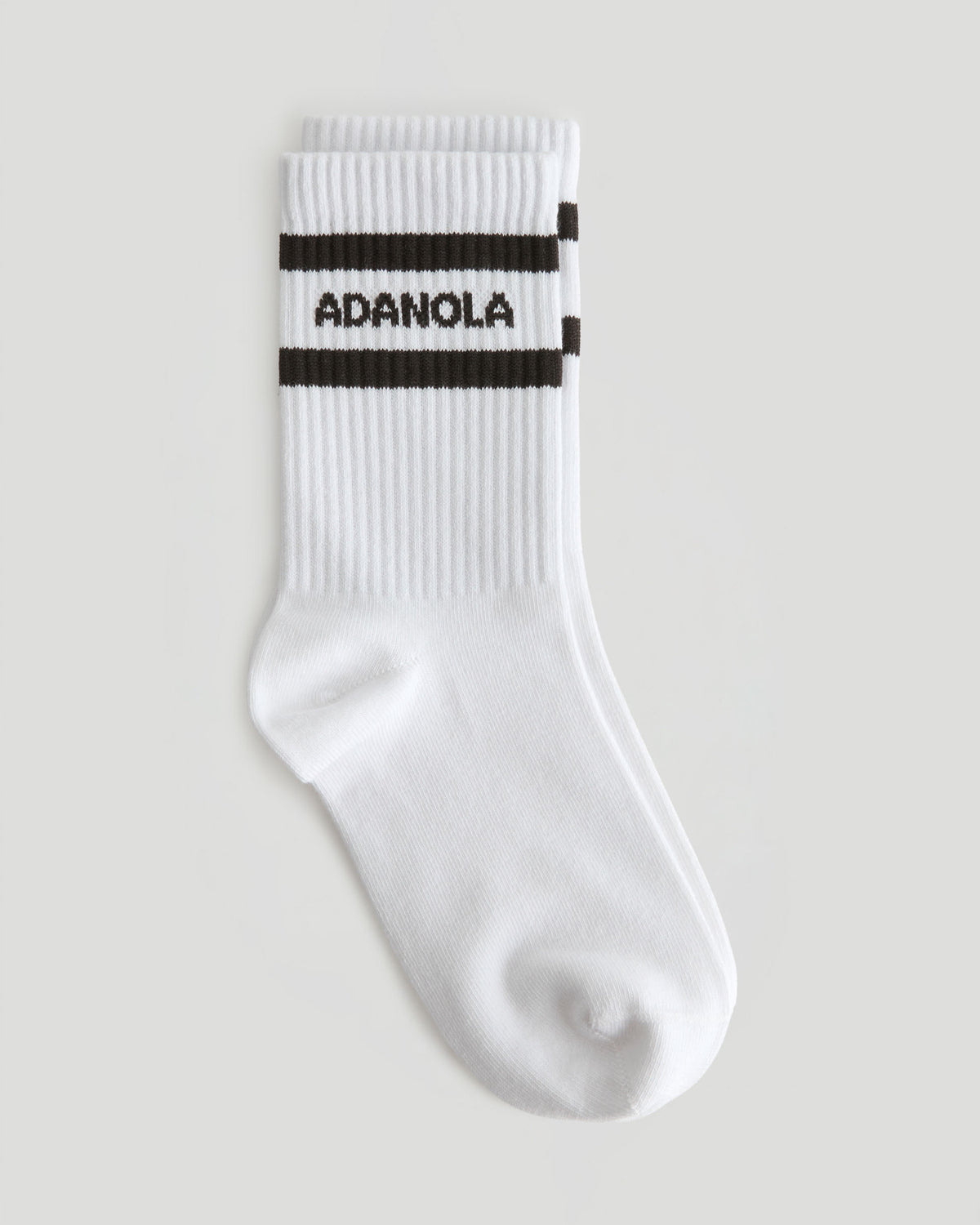 3 Pack Multi Branding Socks - Coffee Bean/White