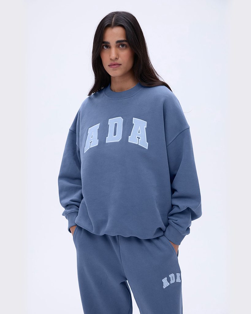 ADA Oversized Sweatshirt Vintage Blue Powder Blue