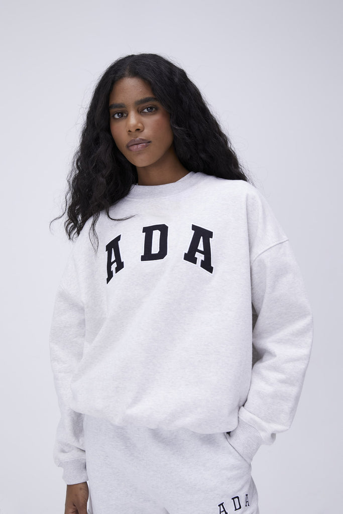 ADA Oversized Sweatshirt - Light Grey Melange