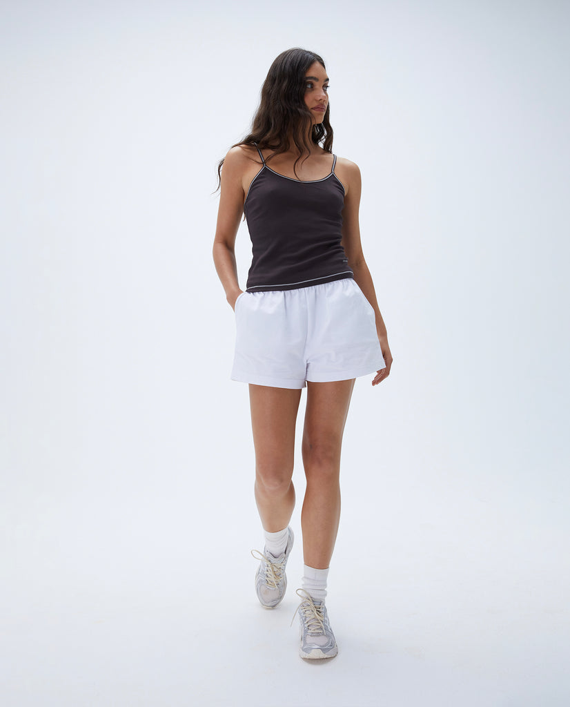 Cotton Jersey Shorts - White
