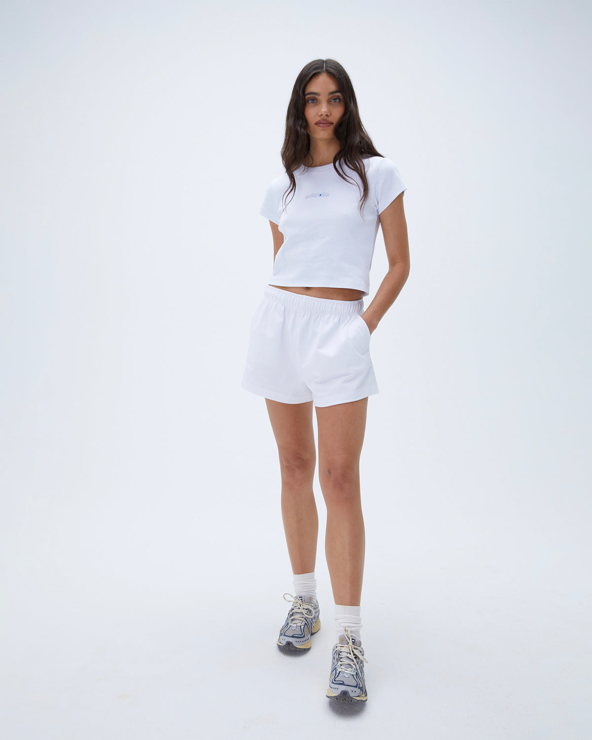 Cotton Jersey Shorts - White