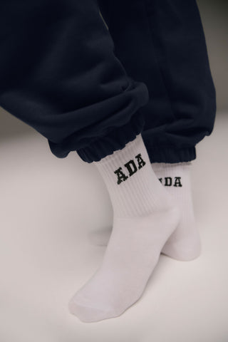 ADA Socks - White/Black - Socks - Adanola