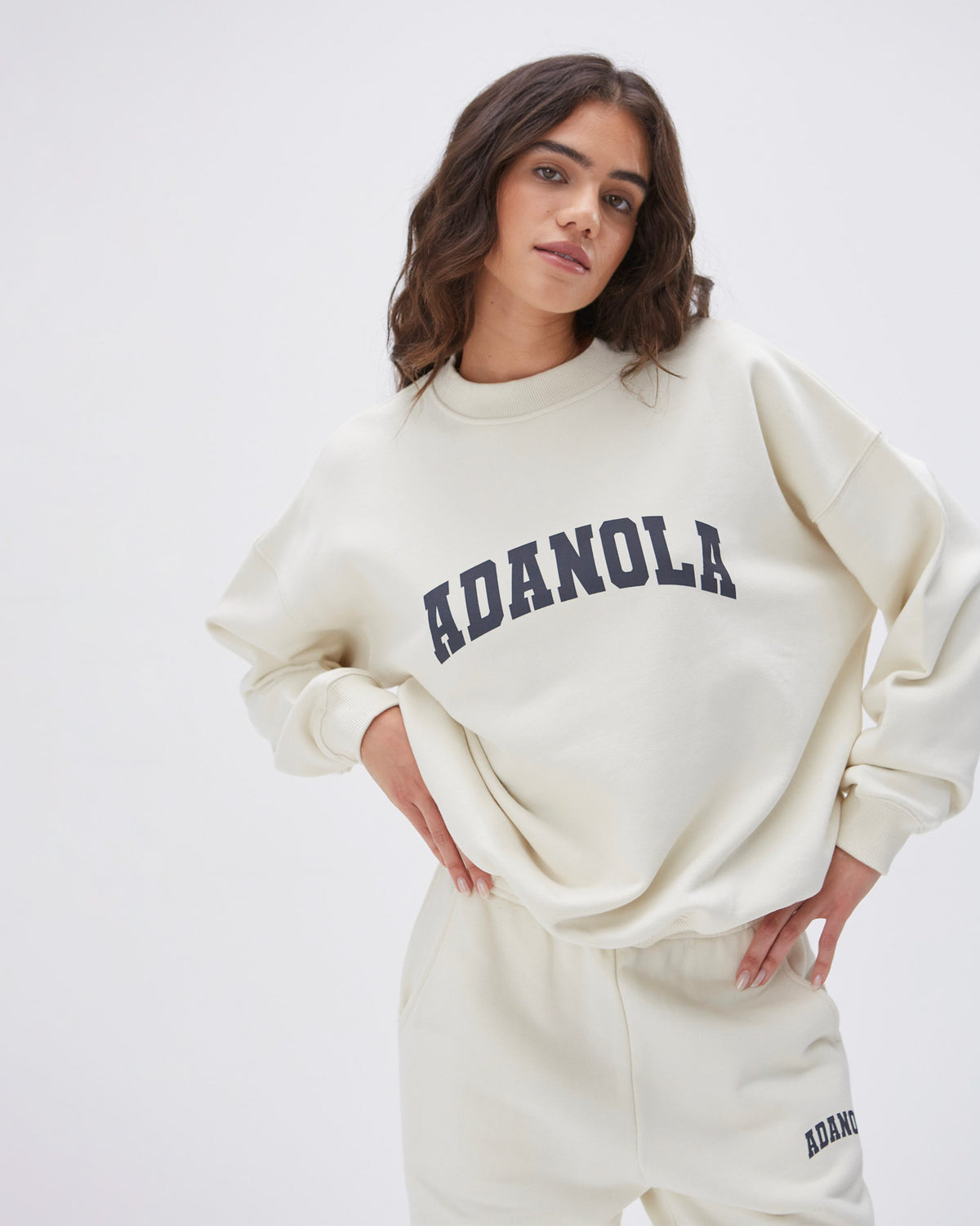 Varsity Oversized Sweatshirt - Marshmallow White