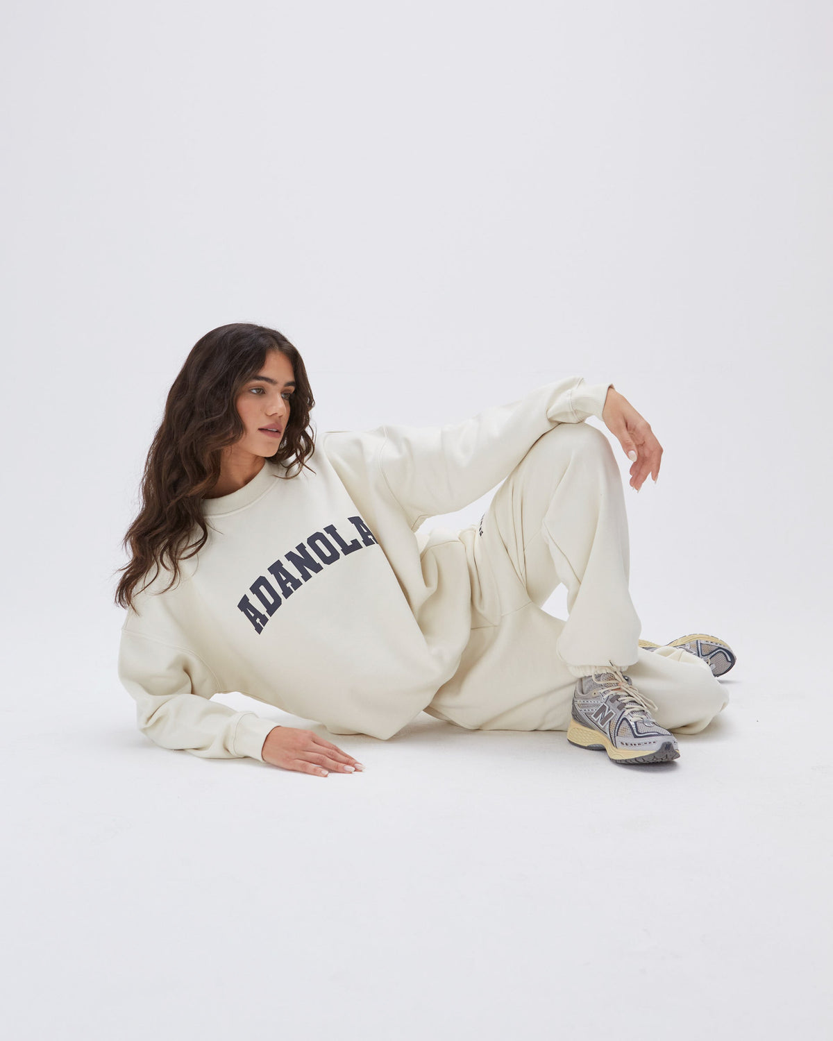 Varsity Oversized Sweatshirt - Marshmallow White