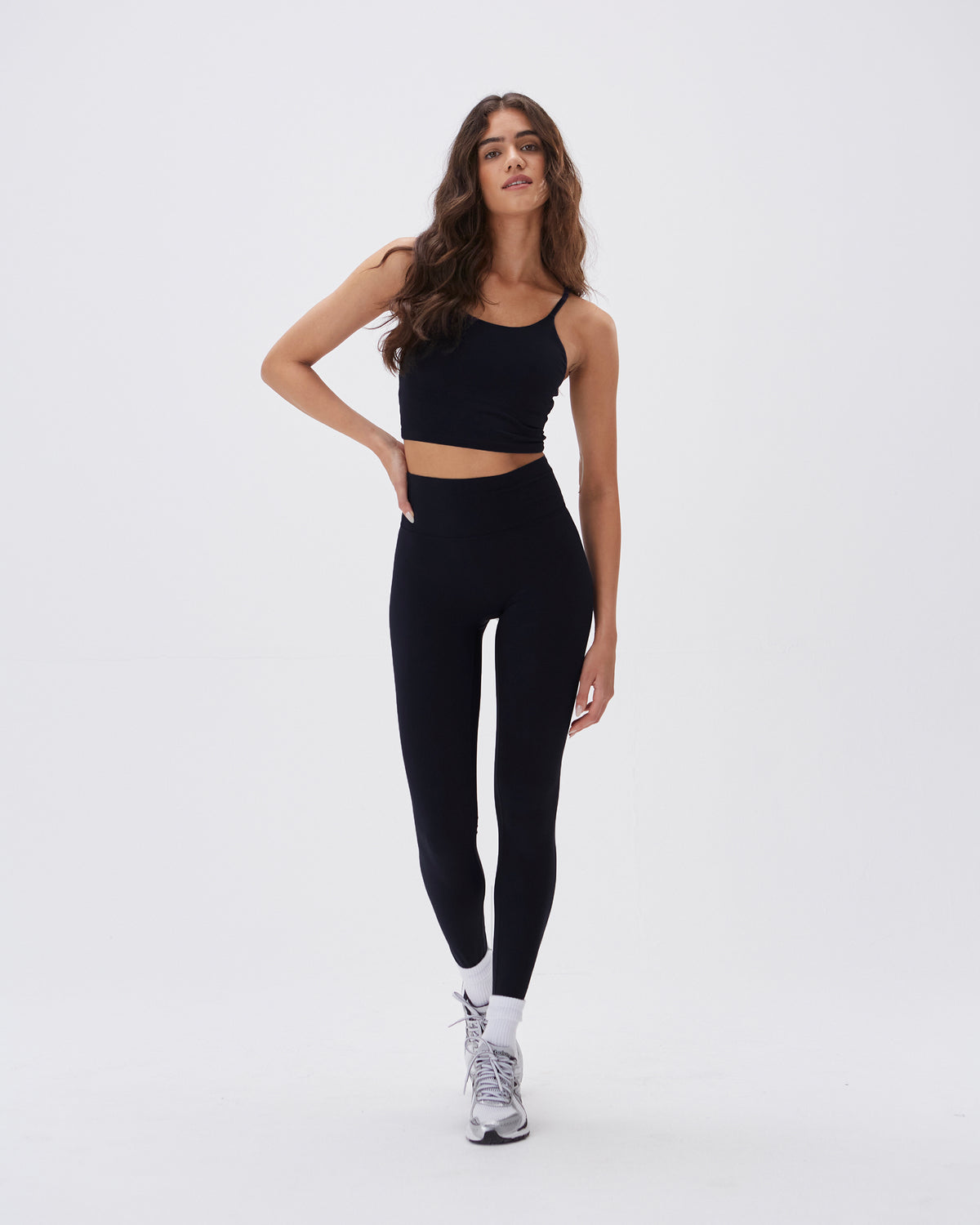 Deha women's leggings with silicon waistband - Emana®: XS / Black