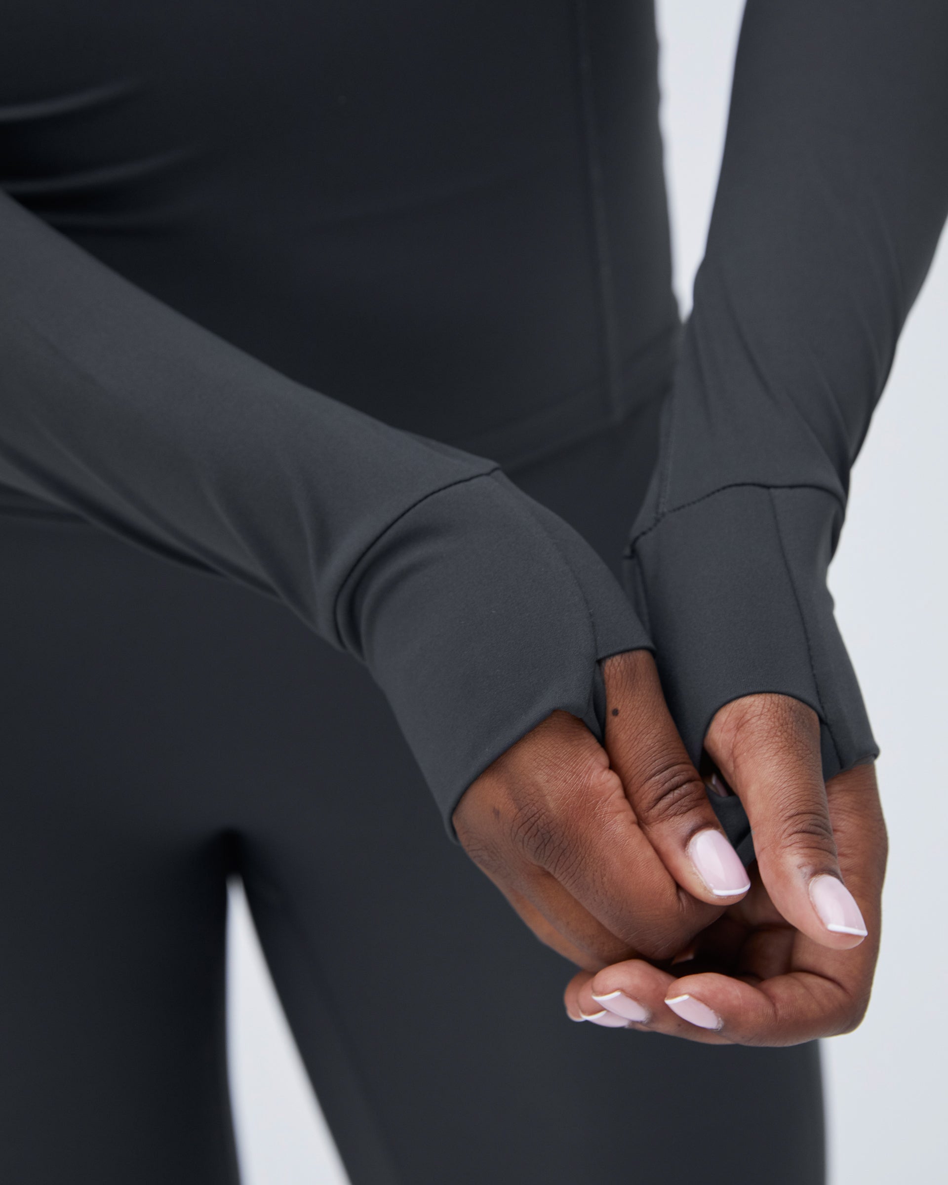 Ultimate Long Sleeve Quarter Zip Top - Graphite Grey - Tops - Adanola