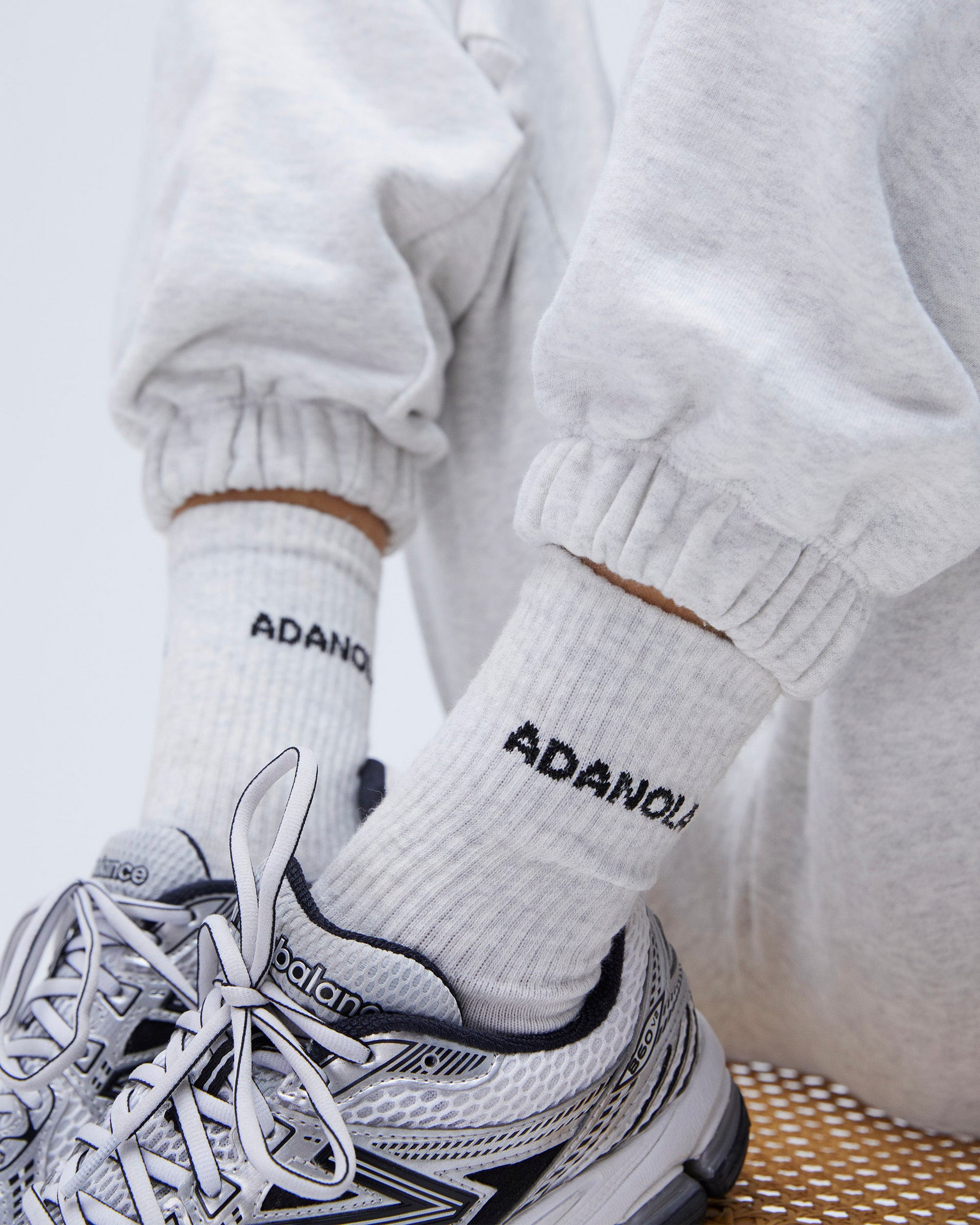 Socks - Light Grey Melange - Socks - Adanola