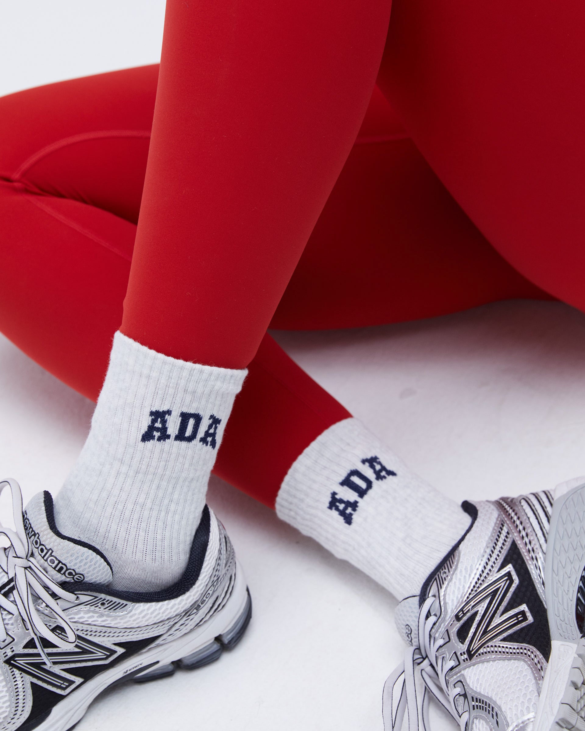 ADA Socks - Light Grey Melange/Navy Blue - Socks - Adanola
