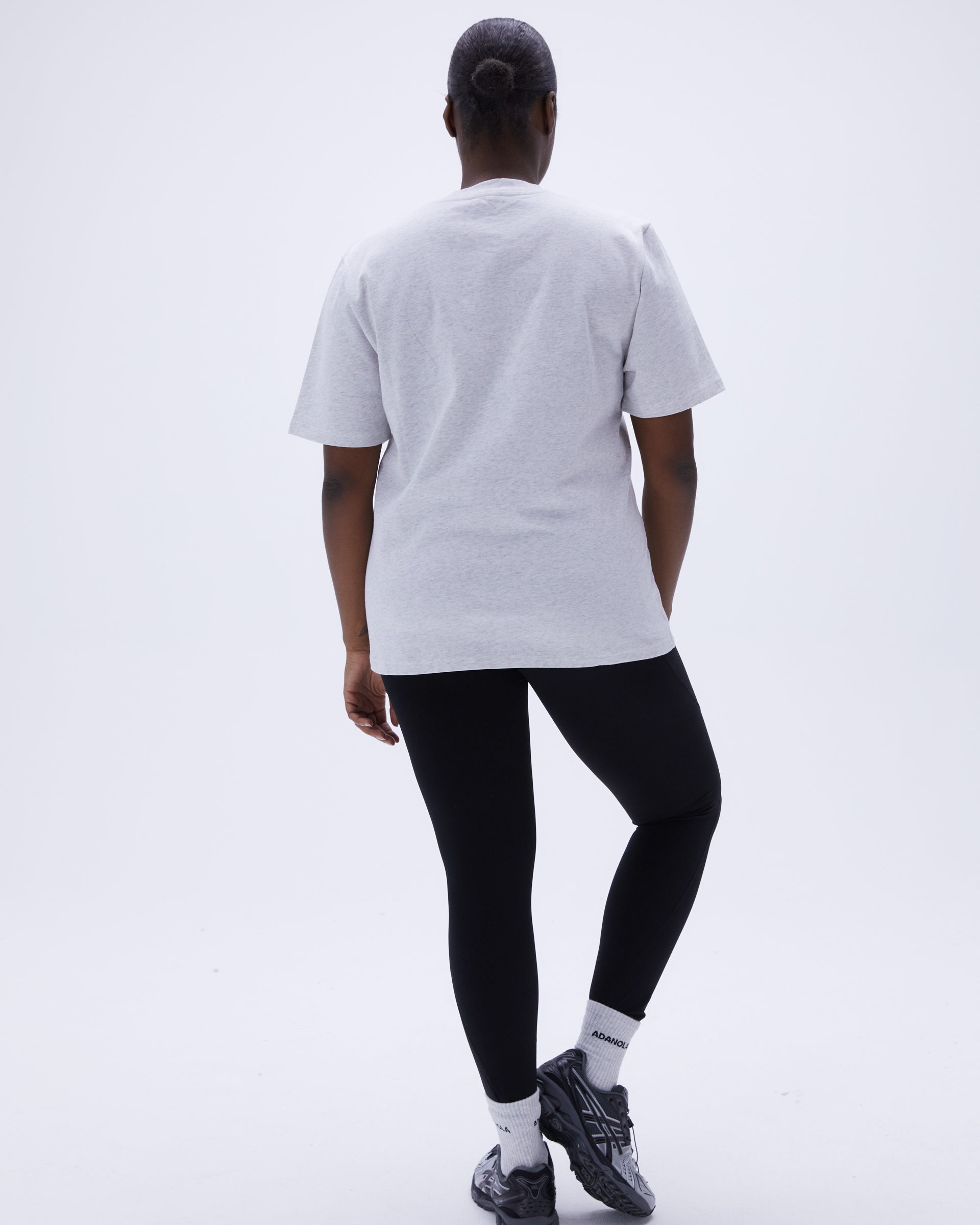 ADA Short Sleeve Oversized T-shirt - Grey Melange - Tops - Adanola