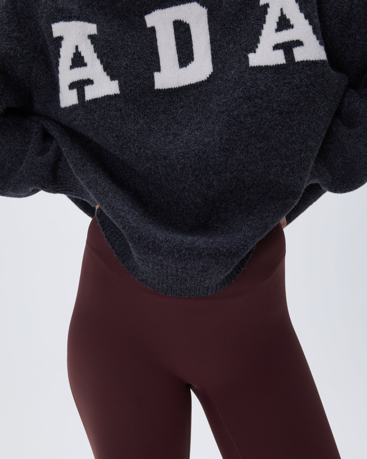 Aria Knitted Oversized Top & Legging Set Black - Ermarolla