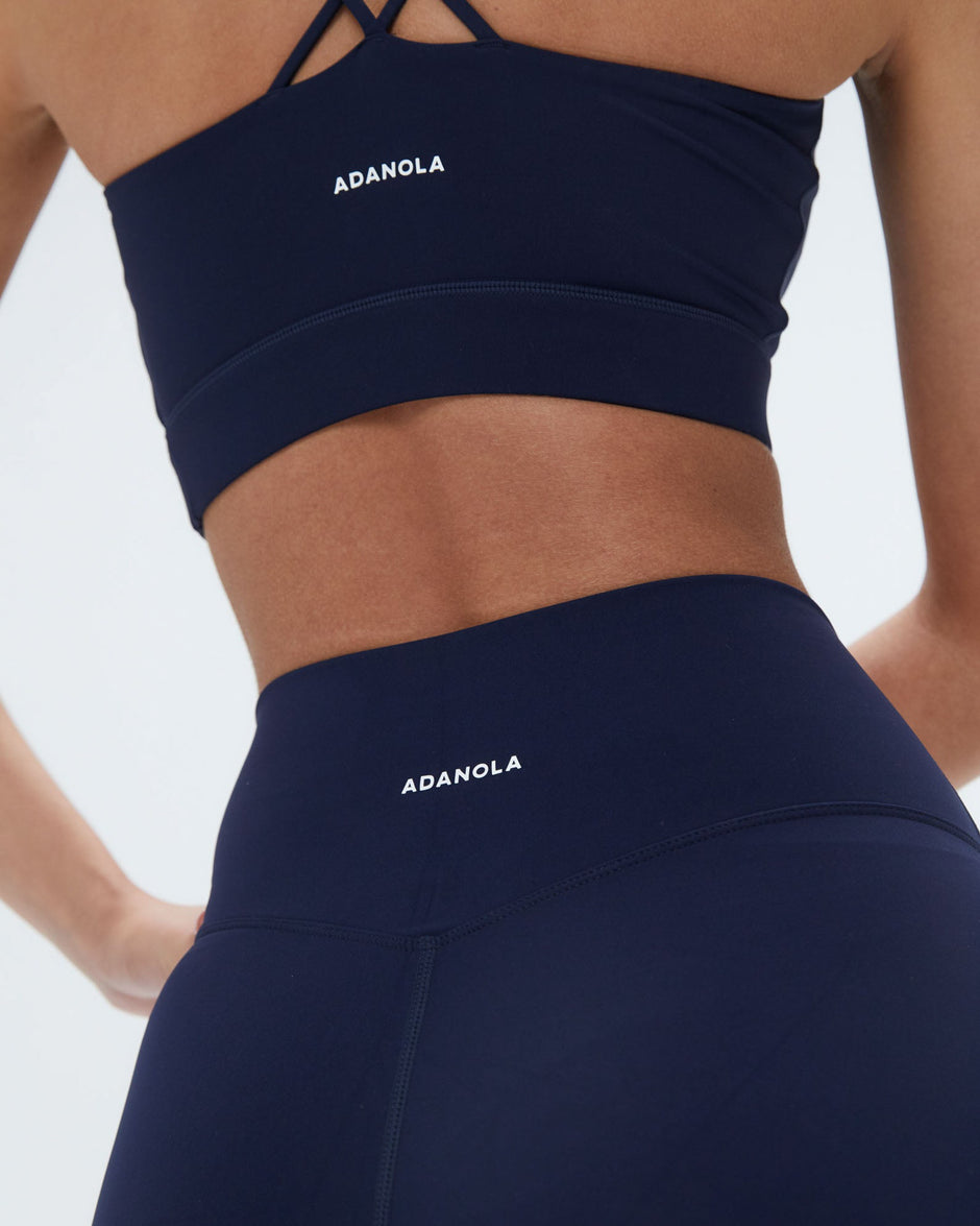 Light Navy Blue Women's All Over Print Gym Leggings