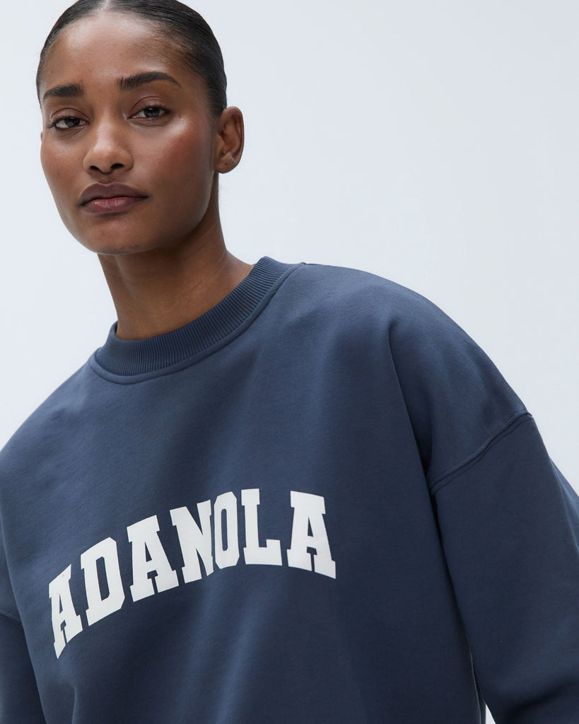 Lennon Varsity Striped Oversized Sweatshirt