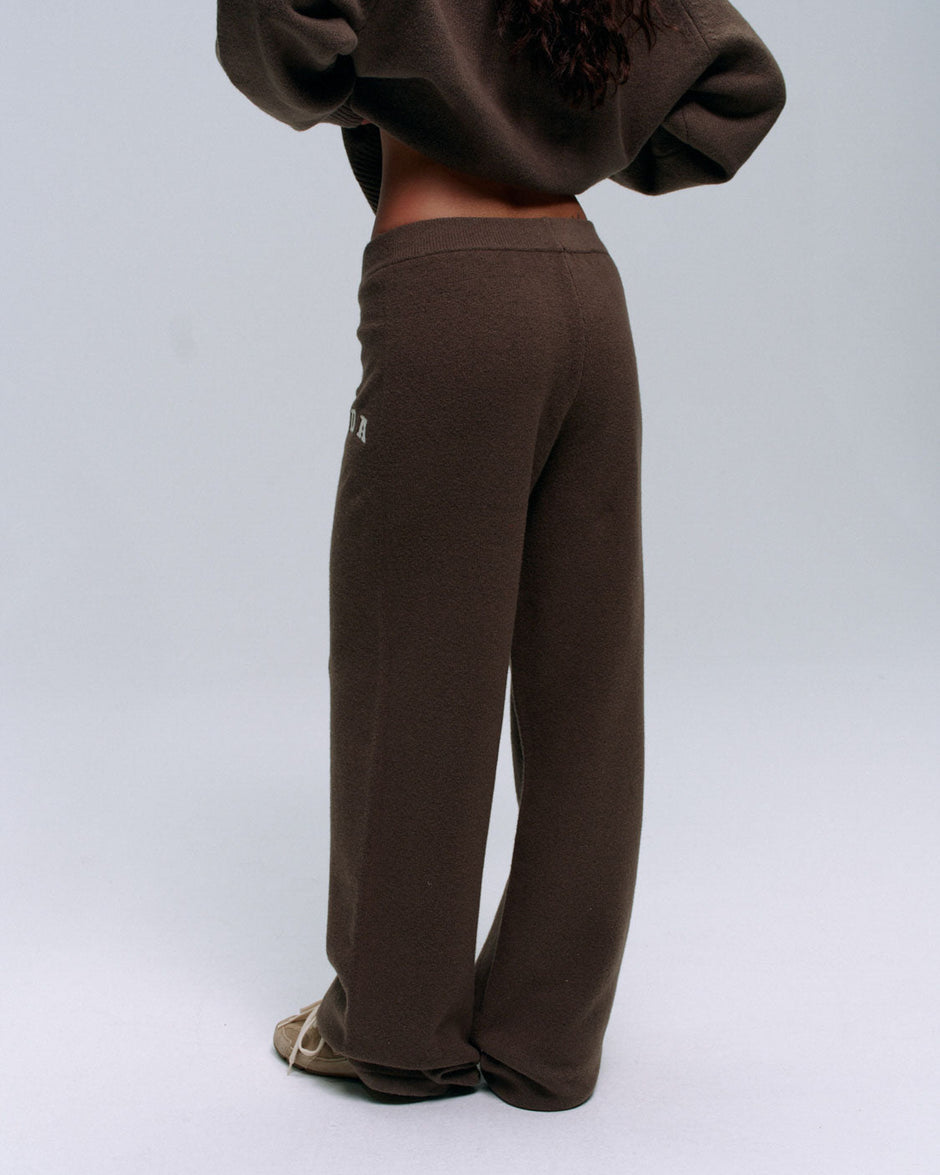 'Alana' Knit Pants - Cocoa