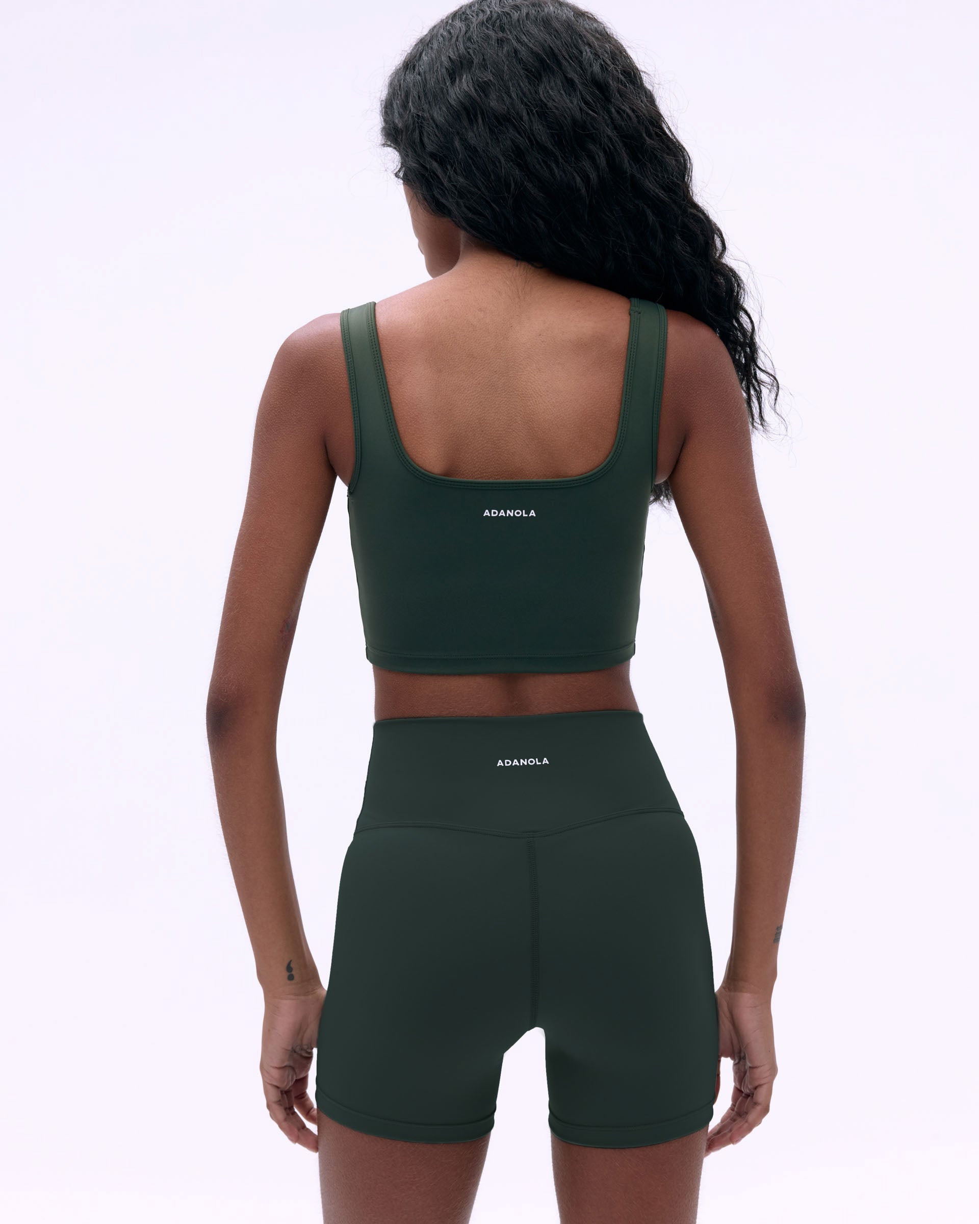国内発送【ADANOLA】Ultimate Square Neck Bra Women's Square Neck Sports Bra - Dark Olive | Adanola