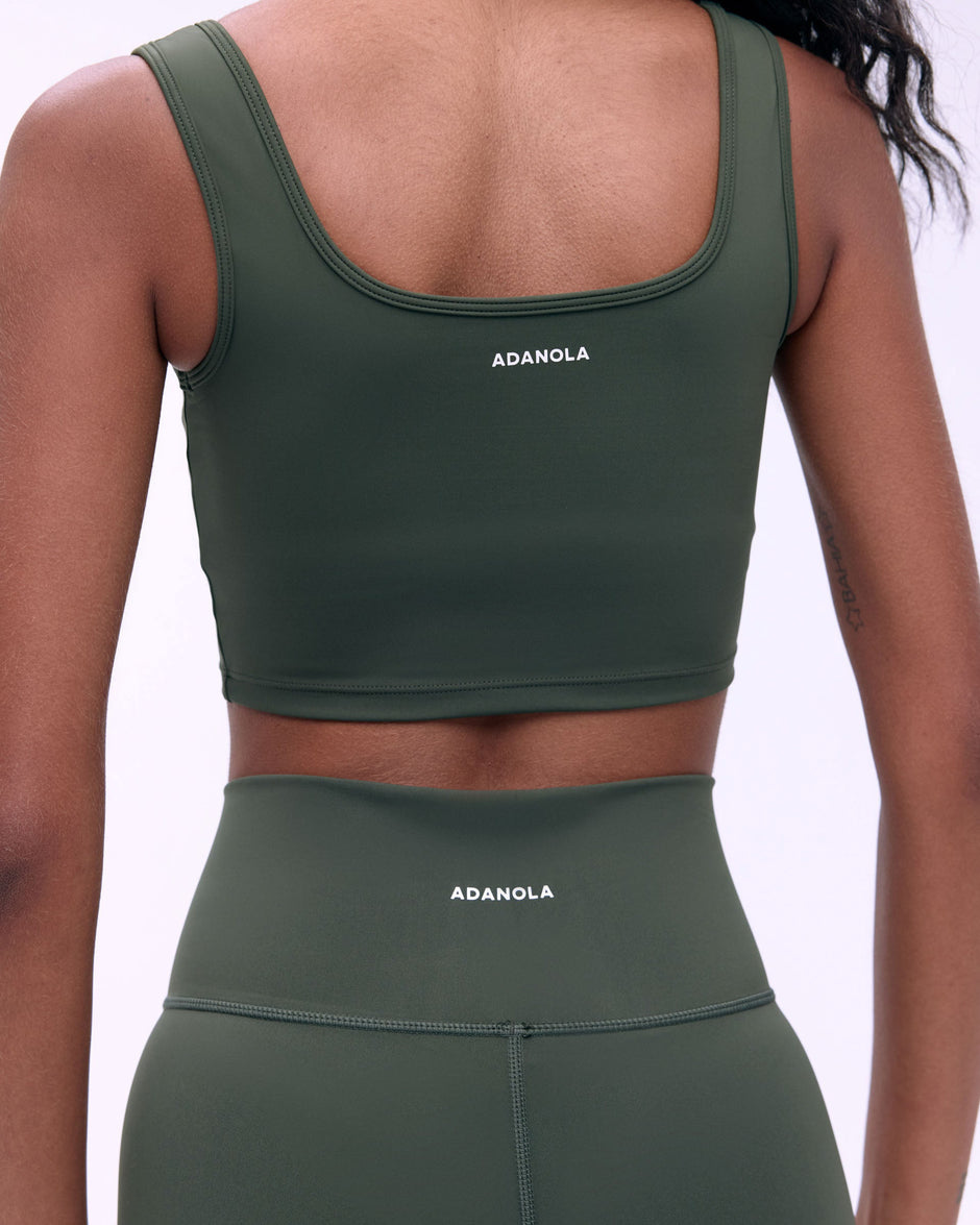 DKN Huntington Set - Leggings & Sports Bra - Olive Green