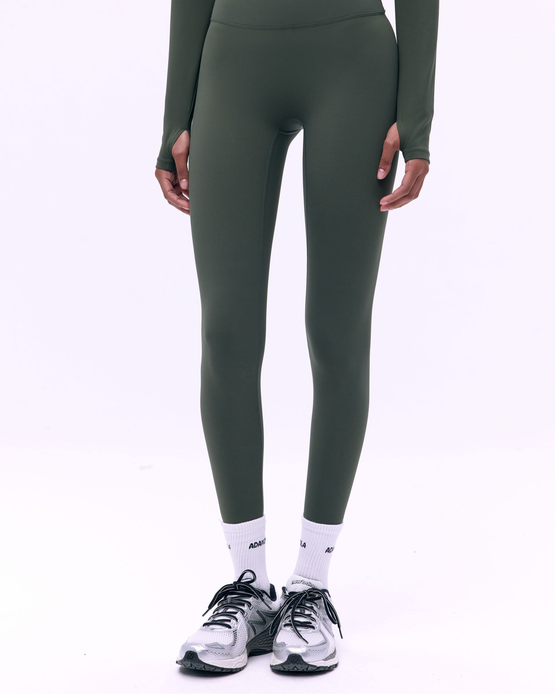 Leila Organic Cotton Leggings Olive