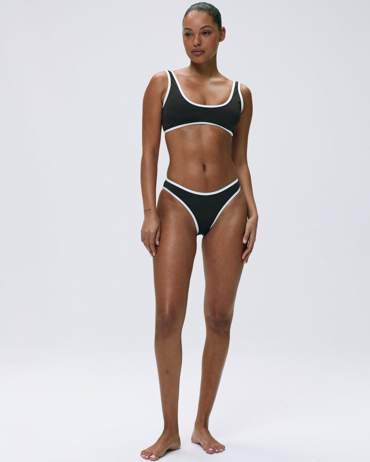 Contrast Bikini Bottom Coffee Bean Marshmallow
