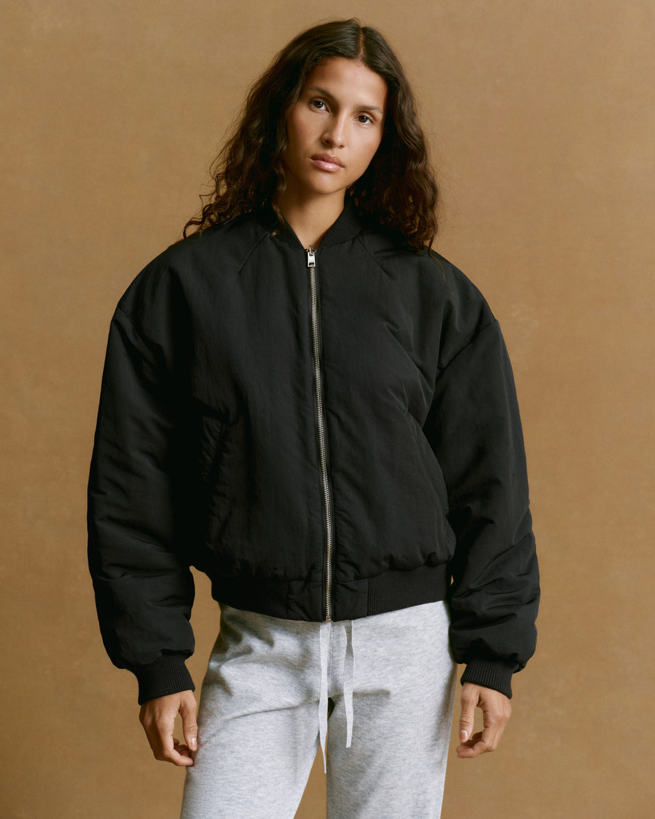 Black Colour - Bcluna Reversible Bomber Jacket 39235 - Blue Mist