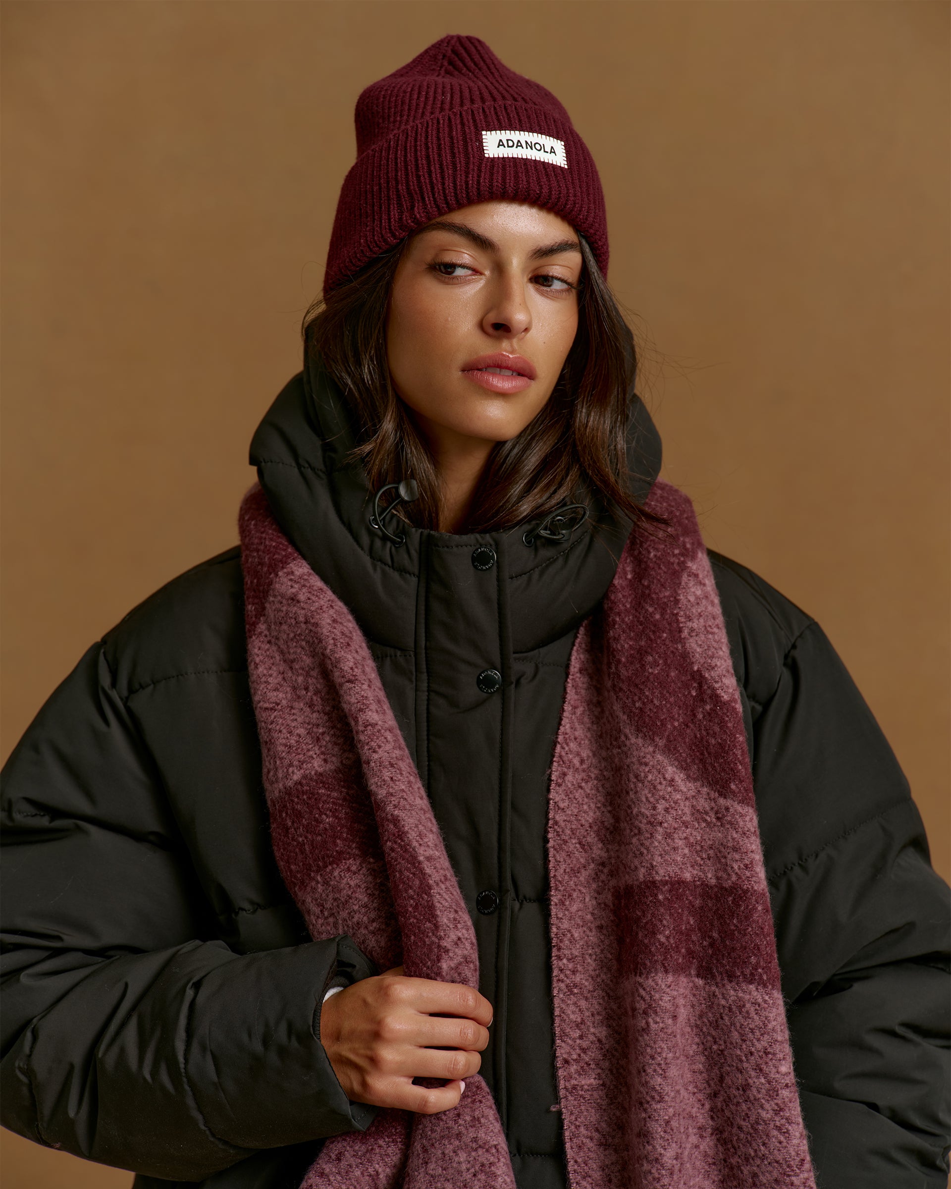 Knit Scarf - Dark Cherry – Adanola