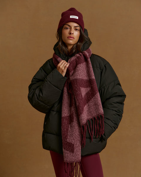 Knit Scarf - Dark Cherry – Adanola