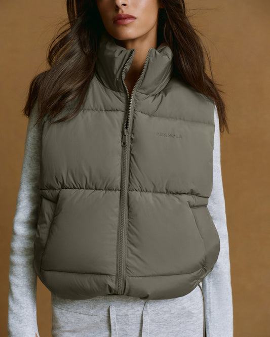 Puffer Gilet - Olive Green