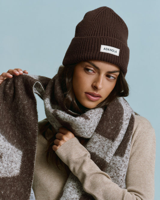 Knit Beanie - Coffee Bean