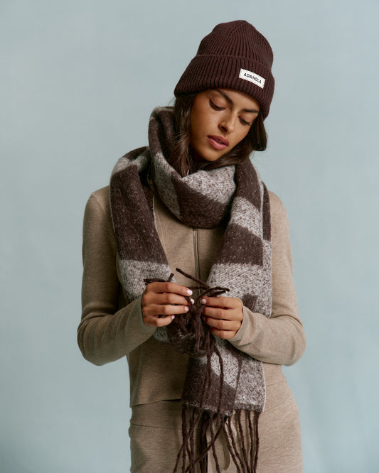 Knit Scarf - Coffee Bean