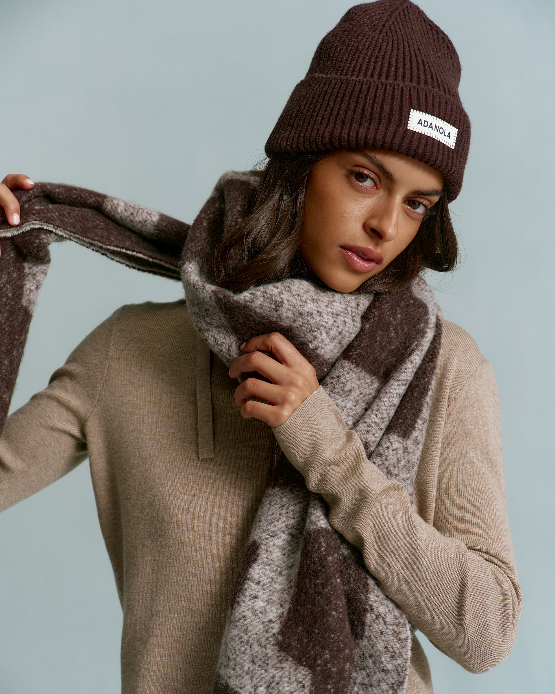 Women's Knit Beanie - Coffee Bean | Adanola – Adanola