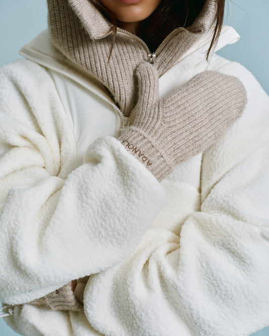 Knit Mittens - Sand