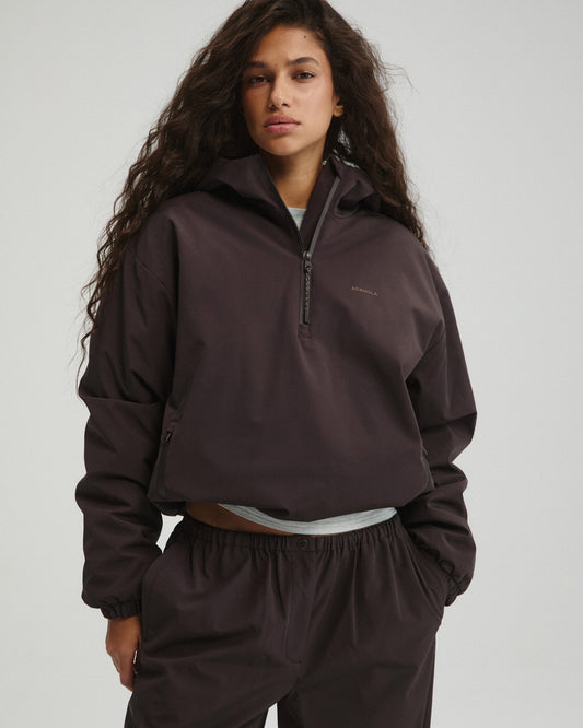 Trail Padded Quarter Zip Jacket - Coffee Bean