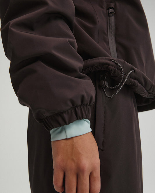 Trail Padded Quarter Zip Jacket - Coffee Bean