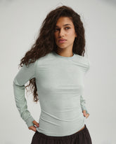 Modal Long Sleeve Technical Top - Cloud Blue