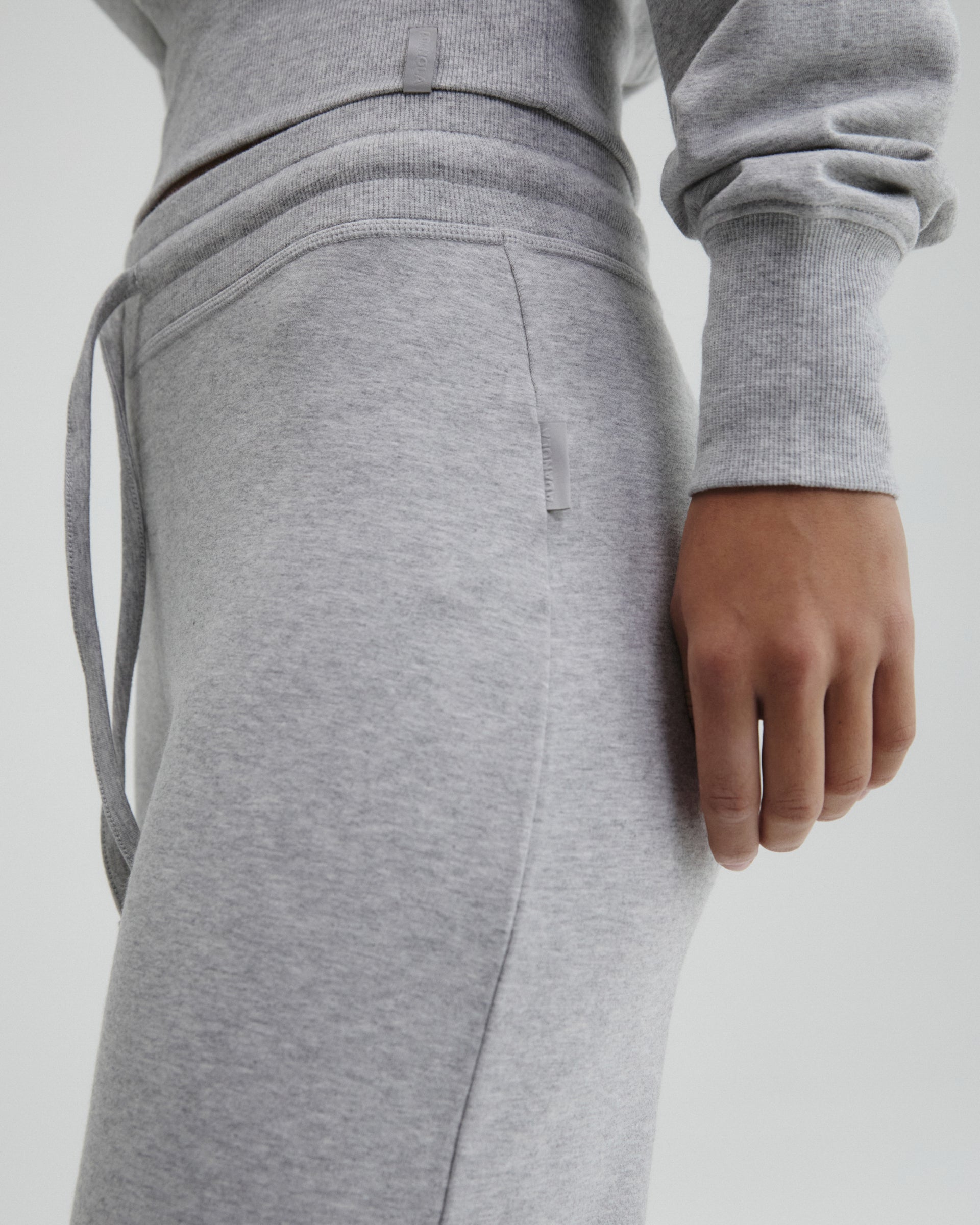 Modal Straight Leg Pants - Light Grey Melange – Adanola