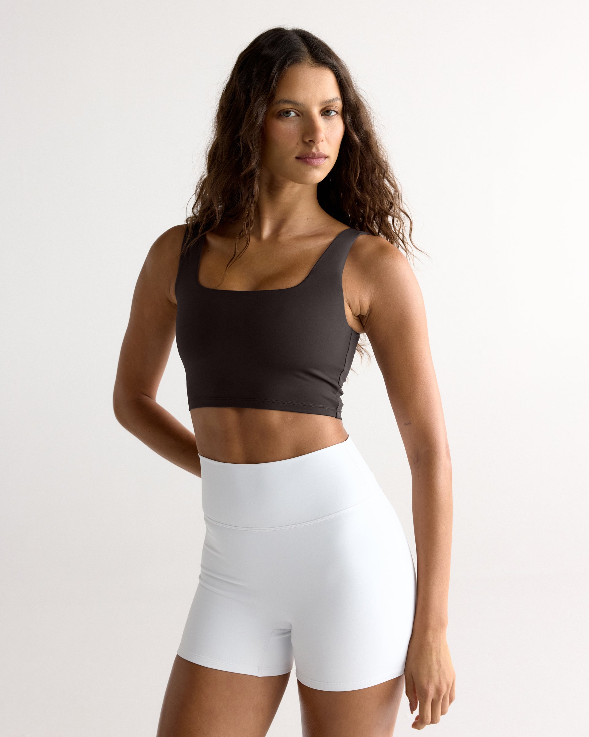 Ultimate Square Neck Bra - Coffee Bean