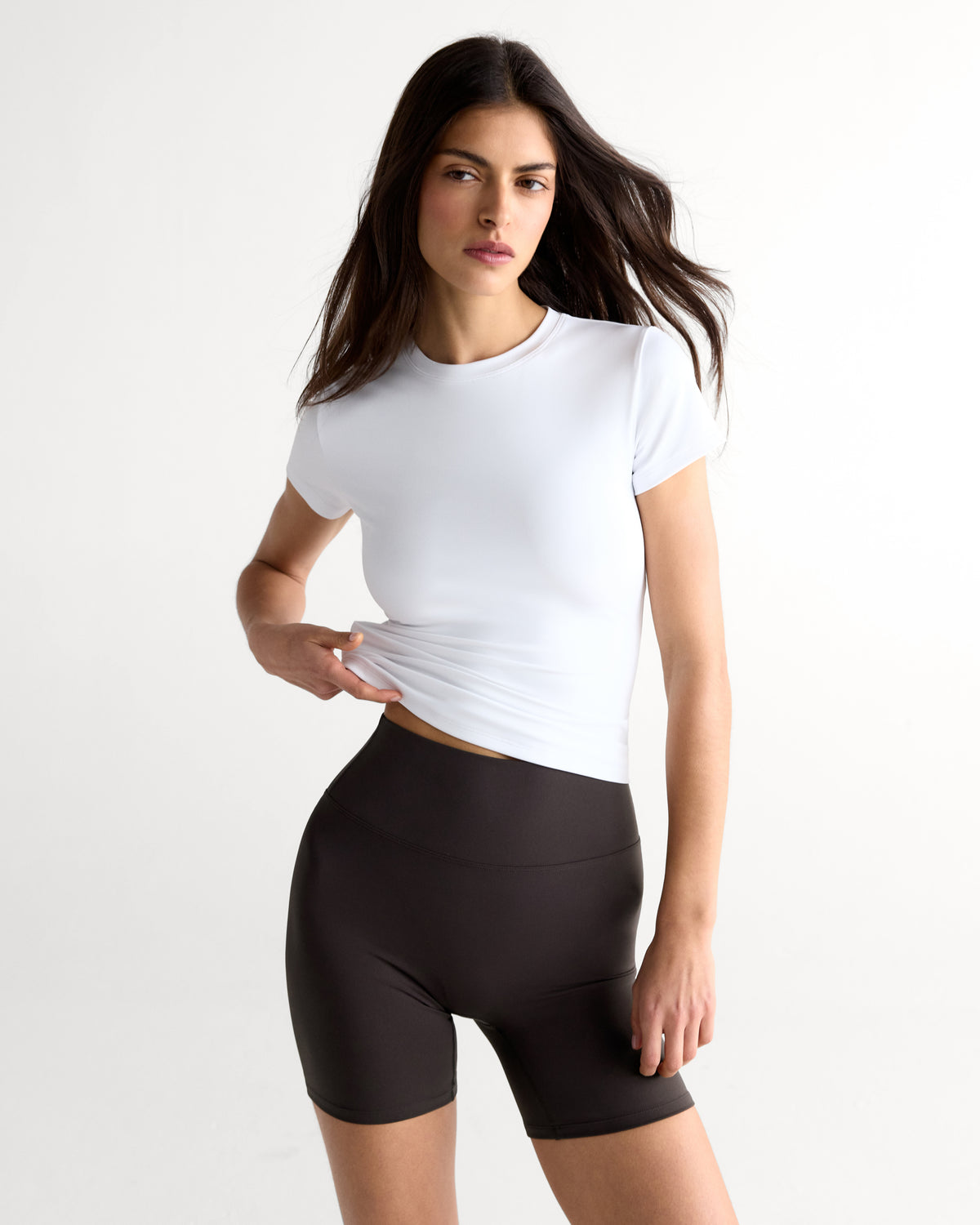 Ultimate Crop Shorts Coffee Bean