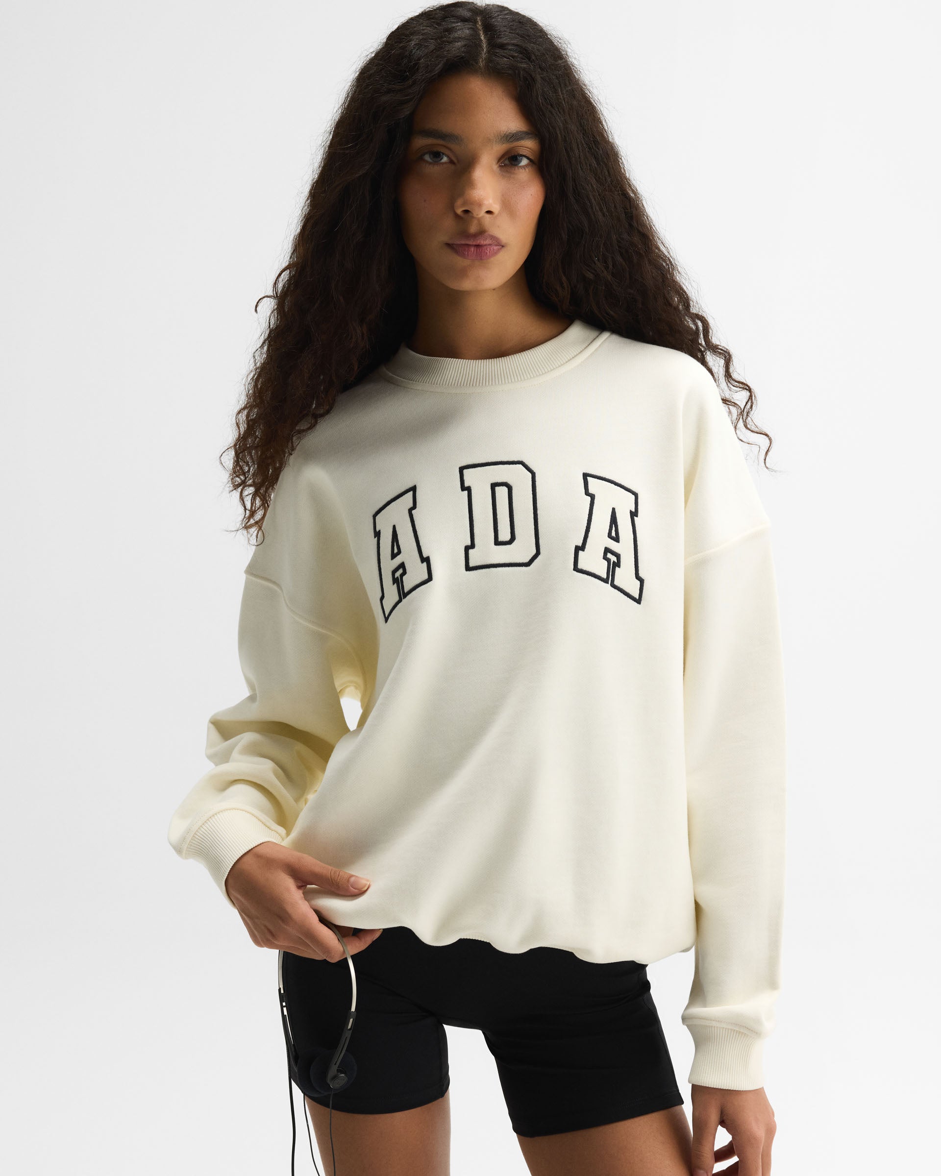ADA Oversized Sweatshirt - Marshmallow White/Midnight Blue